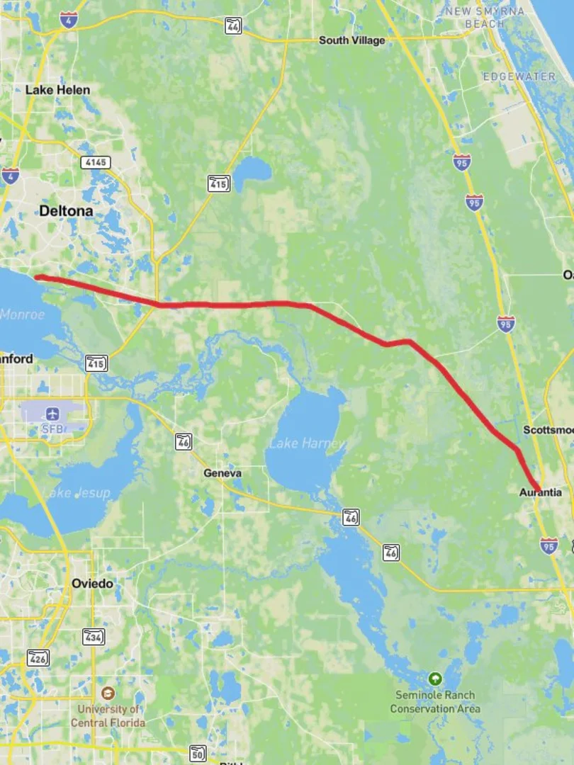 An image depicting the trail East Central Regional Rail Trail and its surrounding area.