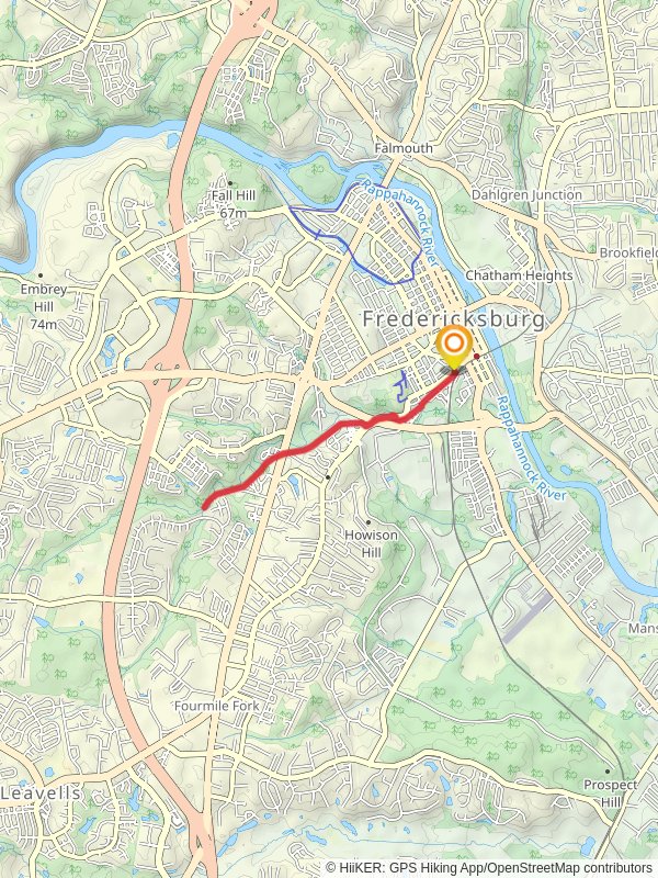 Virginia Central Railway Short Trail - Fredericksburg