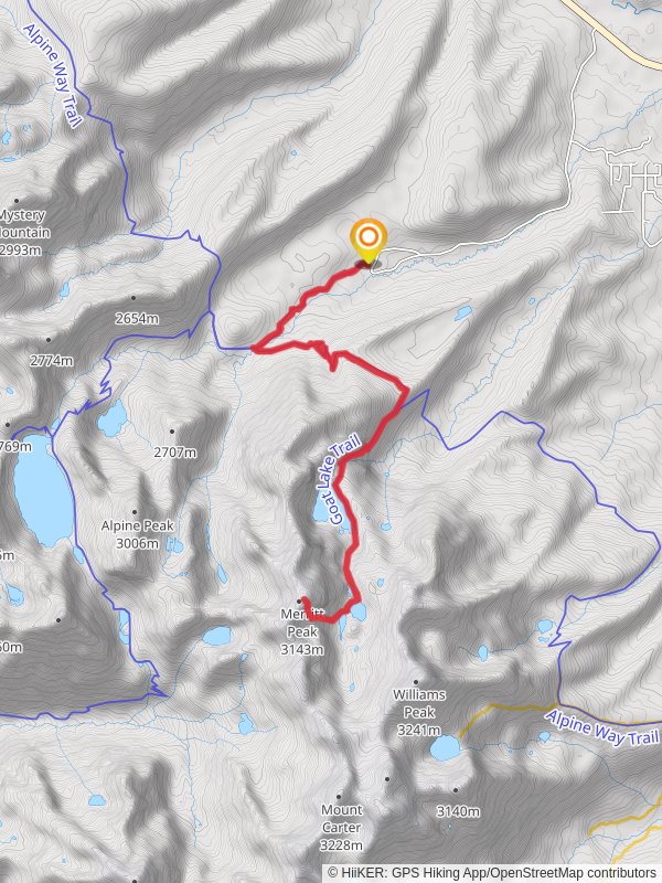 Merritt Peak and Goat Lake via Iron Creek-Stanley Lake Trail