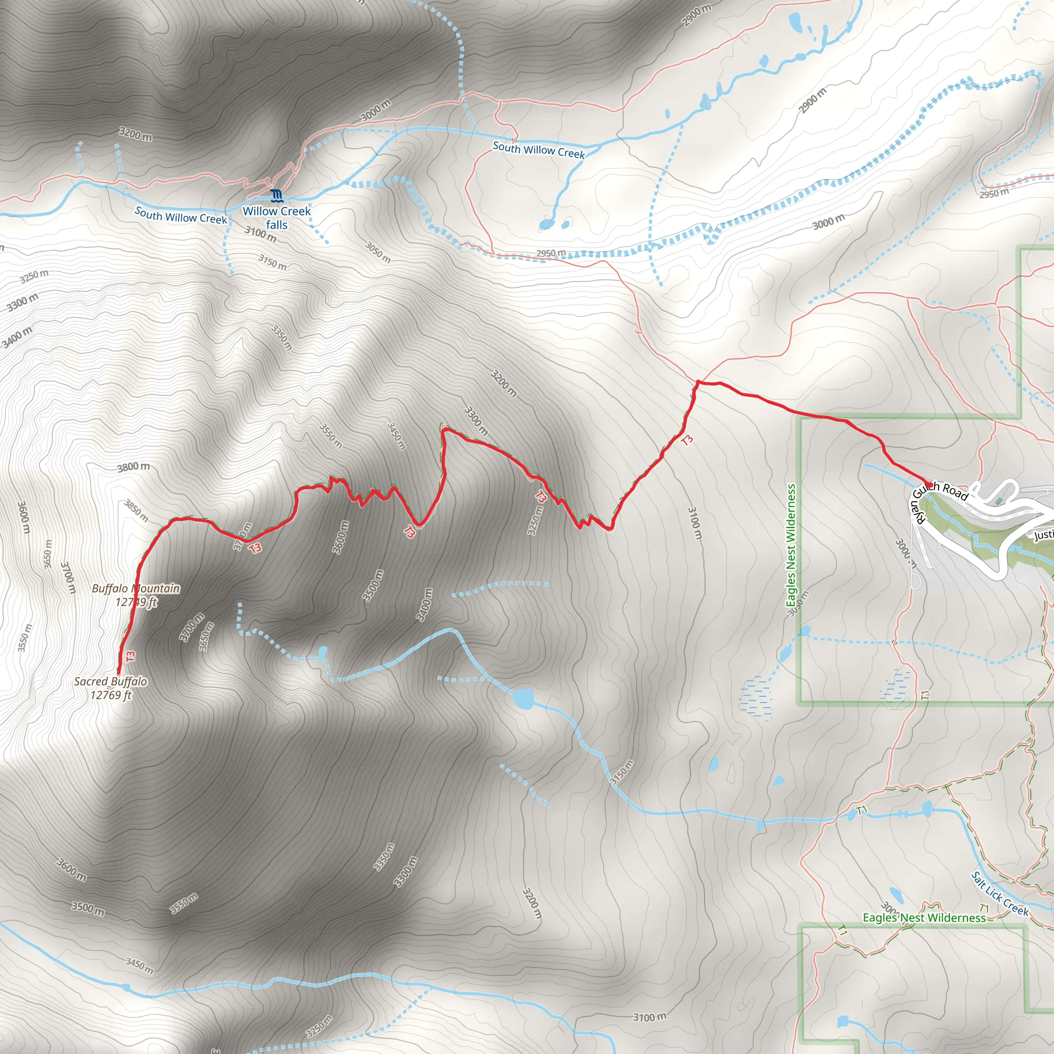 Buffalo Mountain Trail mobile static map
