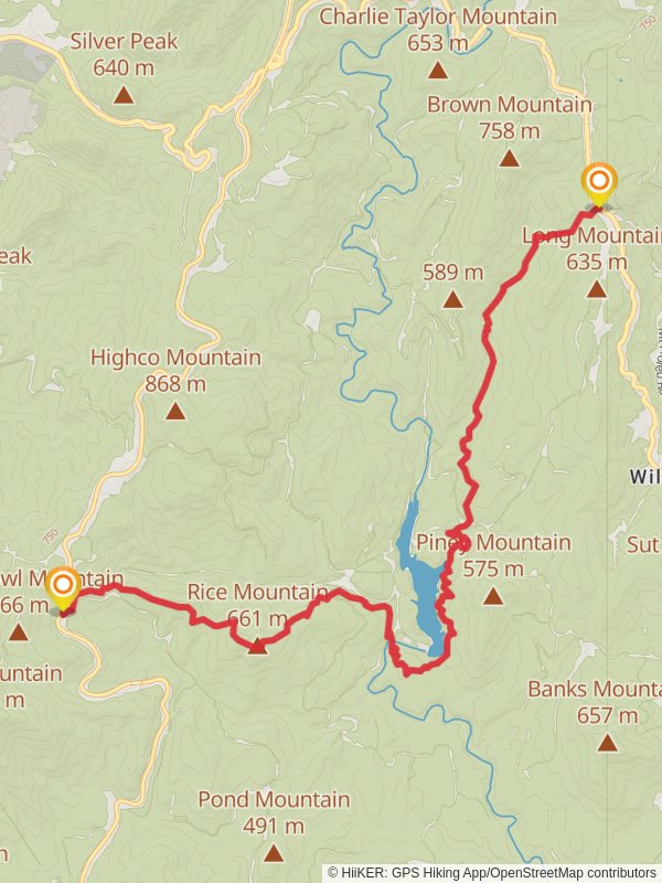 Lynchburg Reservoir and Rice Mountain