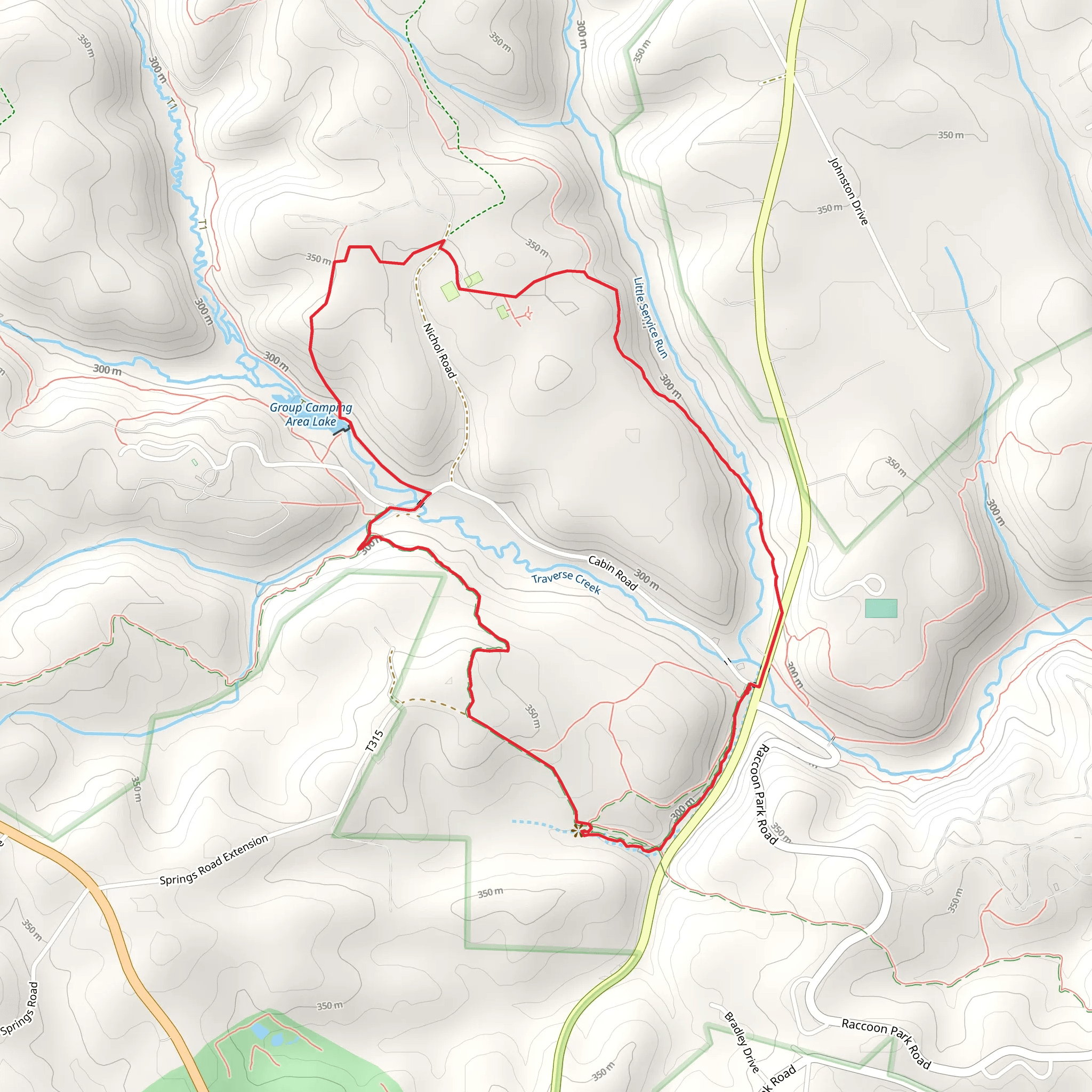 Racoon Creek Loop Trail mobile static map