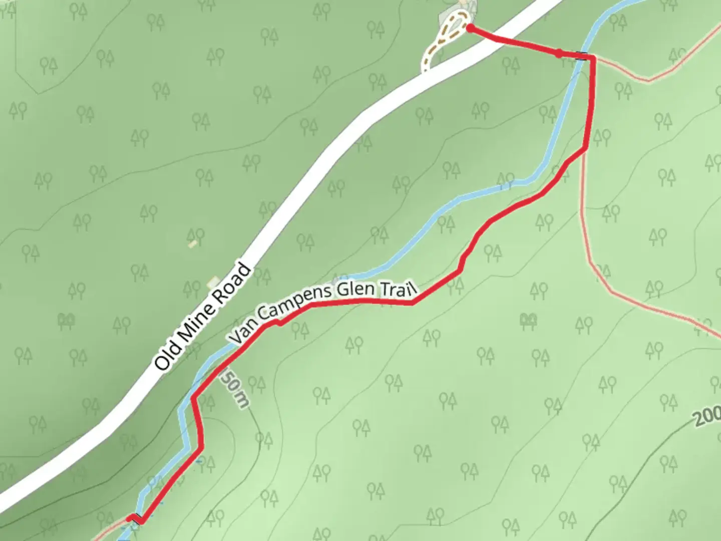 An image depicting the trail Brink Road and its surrounding area.