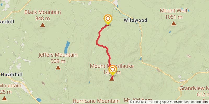 Mount Moosilauke via Benton Trail stage 2 Map