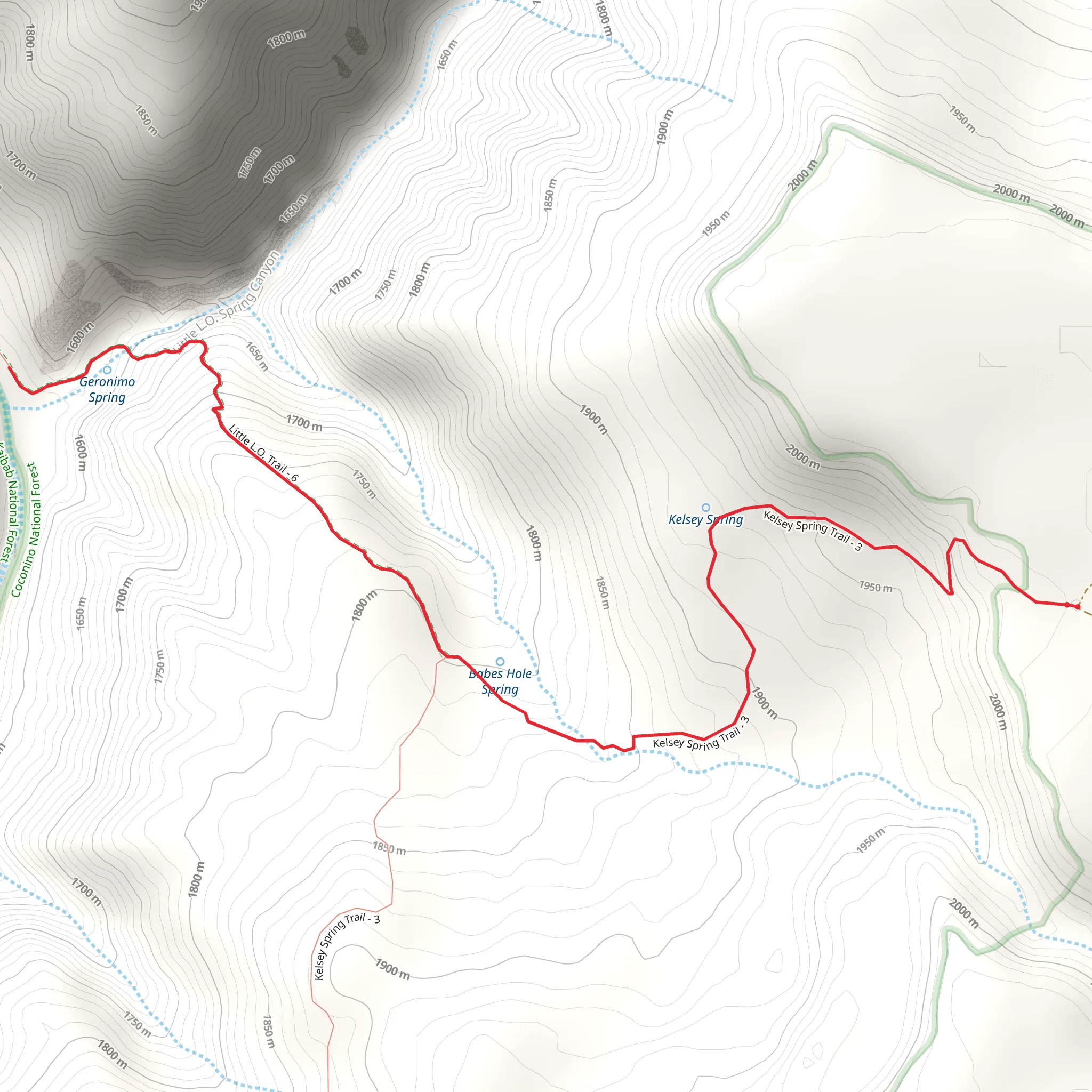 Little Lo via Kelsey Spring Trail mobile static map