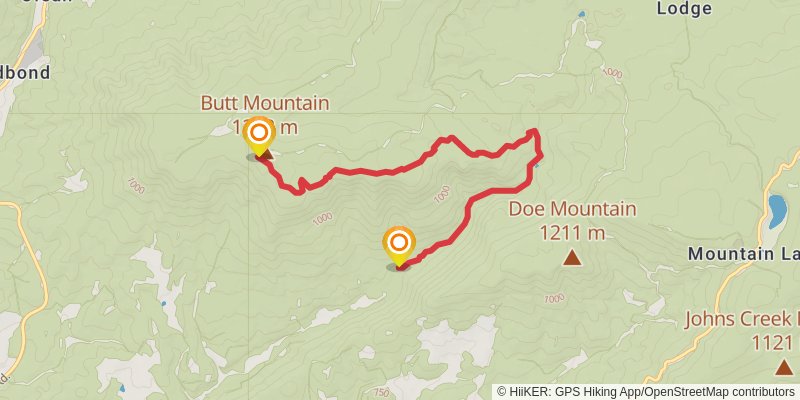 Conservancy Trail via Cascades National Recreation Trail stage 2 Map