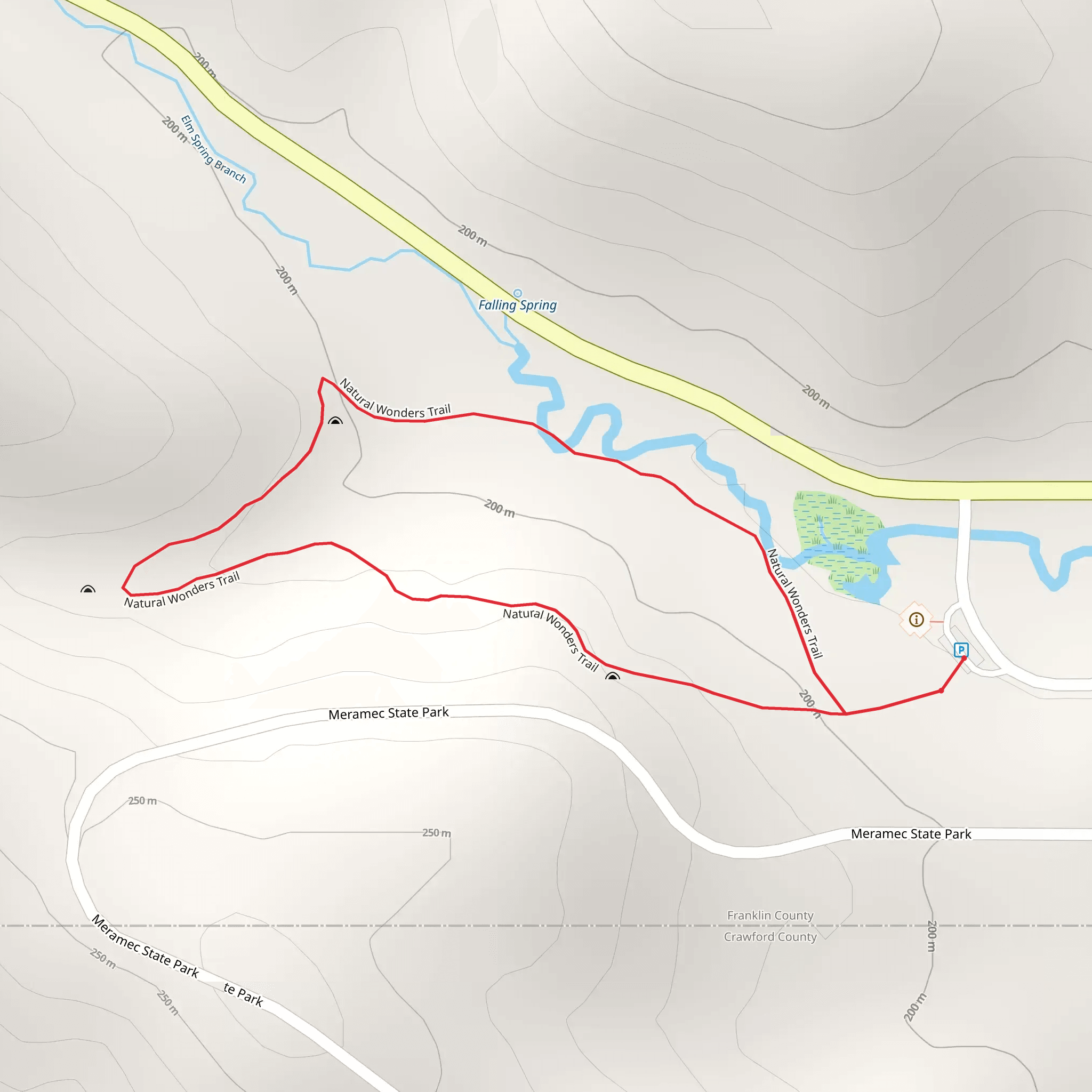 Natural Wonders Loop Trail mobile static map