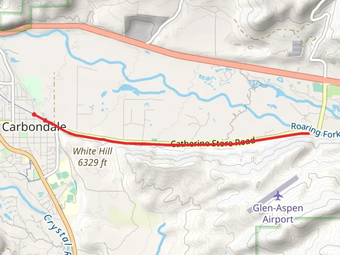 An image depicting the trail Rio Grande Trail - Carbondale and its surrounding area.