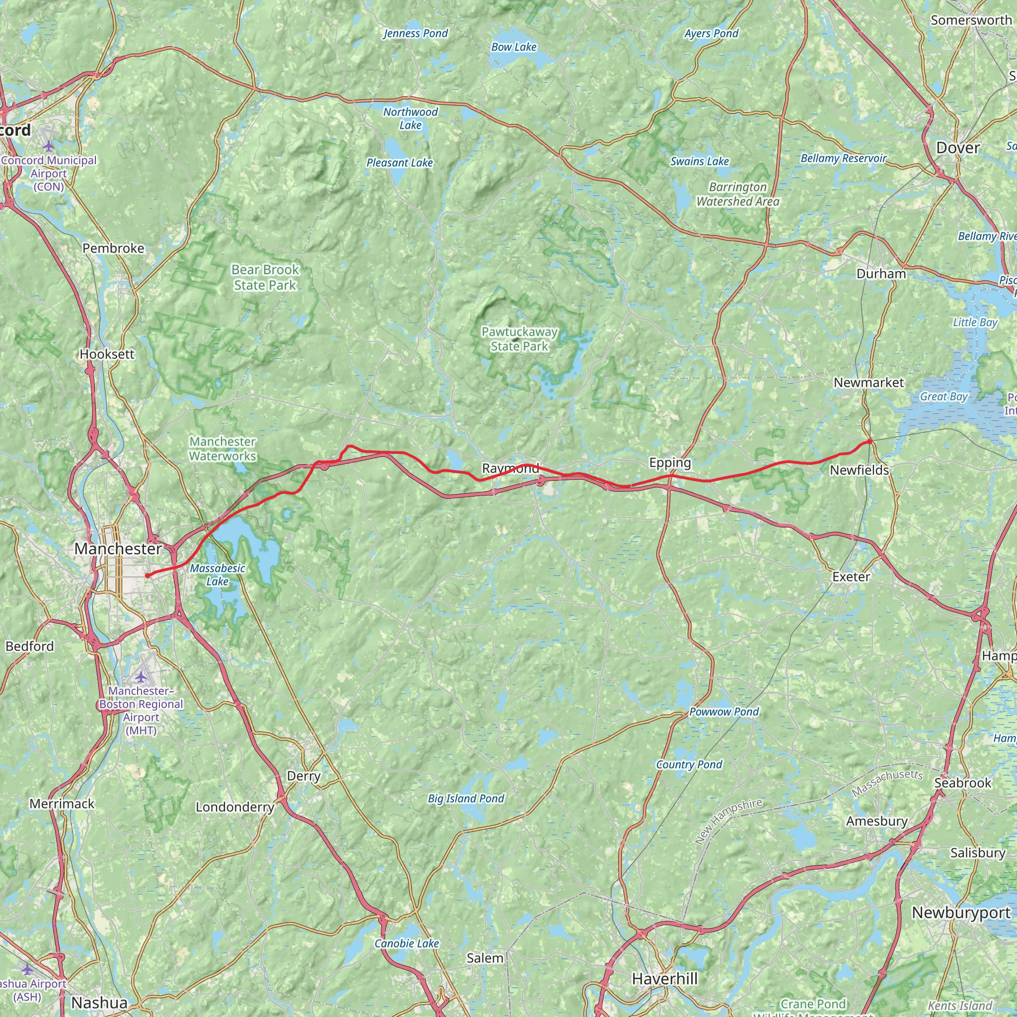 Rockingham Recreational Rail Trail - Portsmouth Branch mobile static map