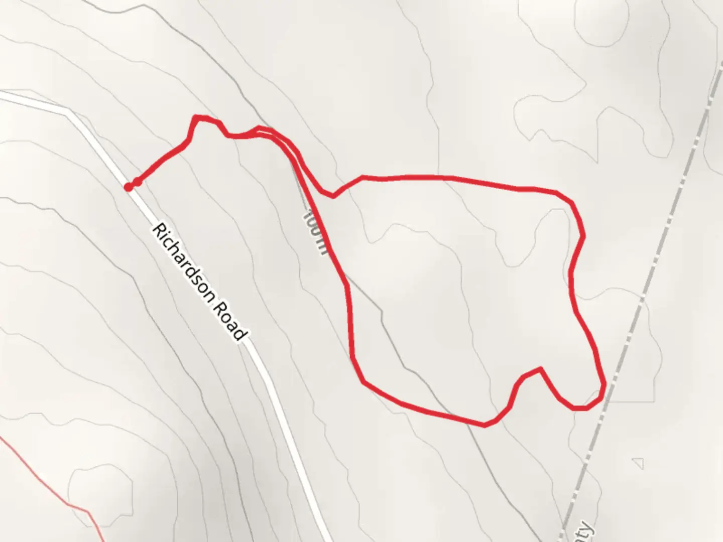 An image depicting the trail Richardson Road Loop and its surrounding area.
