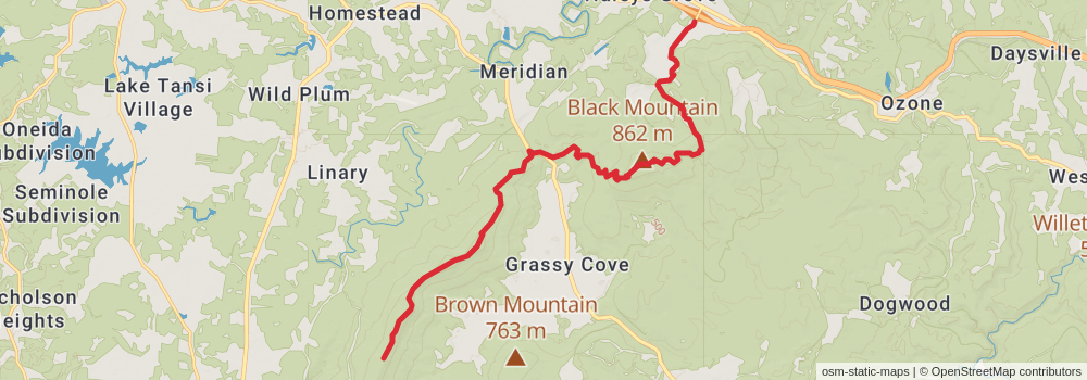 American Perimeter Trail - Southern Appalachian Primary stage 80 Map