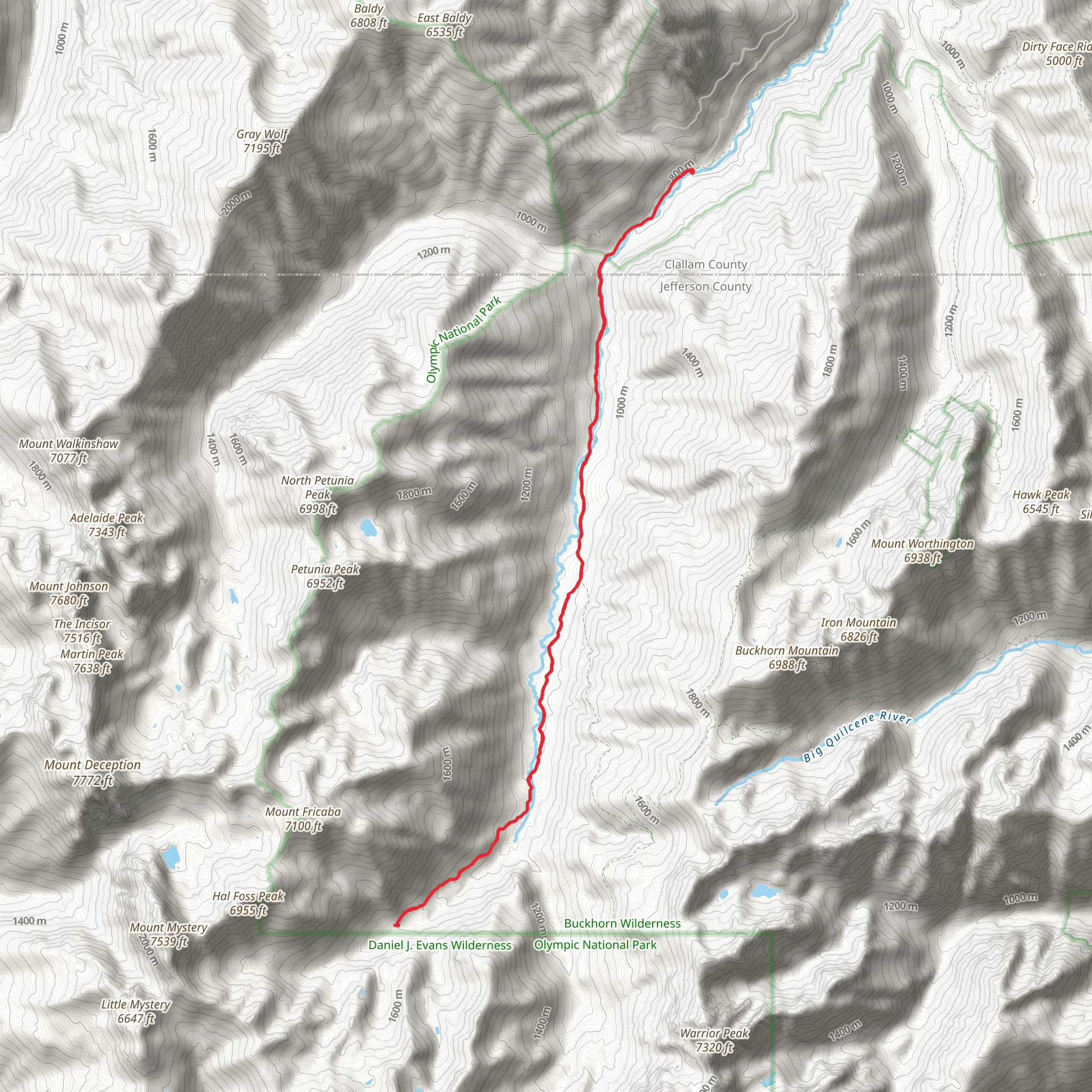 Heather Basin Trail mobile static map