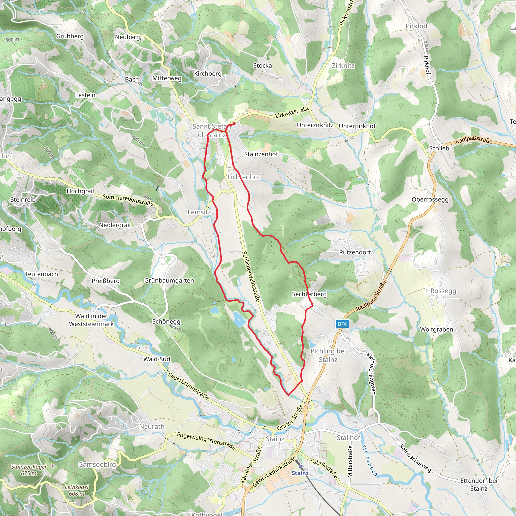 St Stefan - Stainz Loop mobile static map