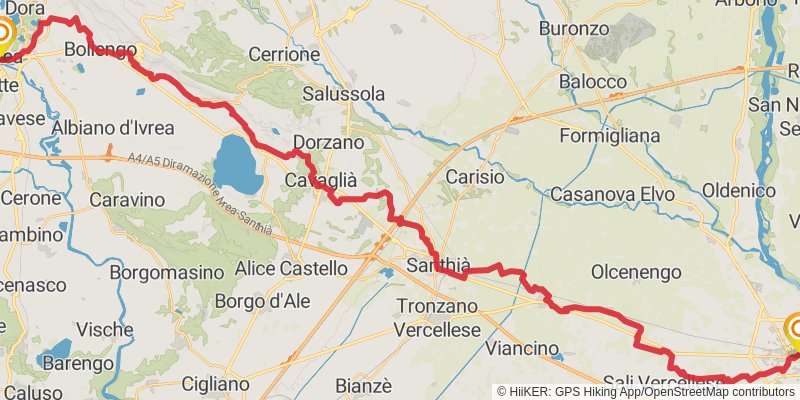 Via Francigena - Italy stage 2 Map