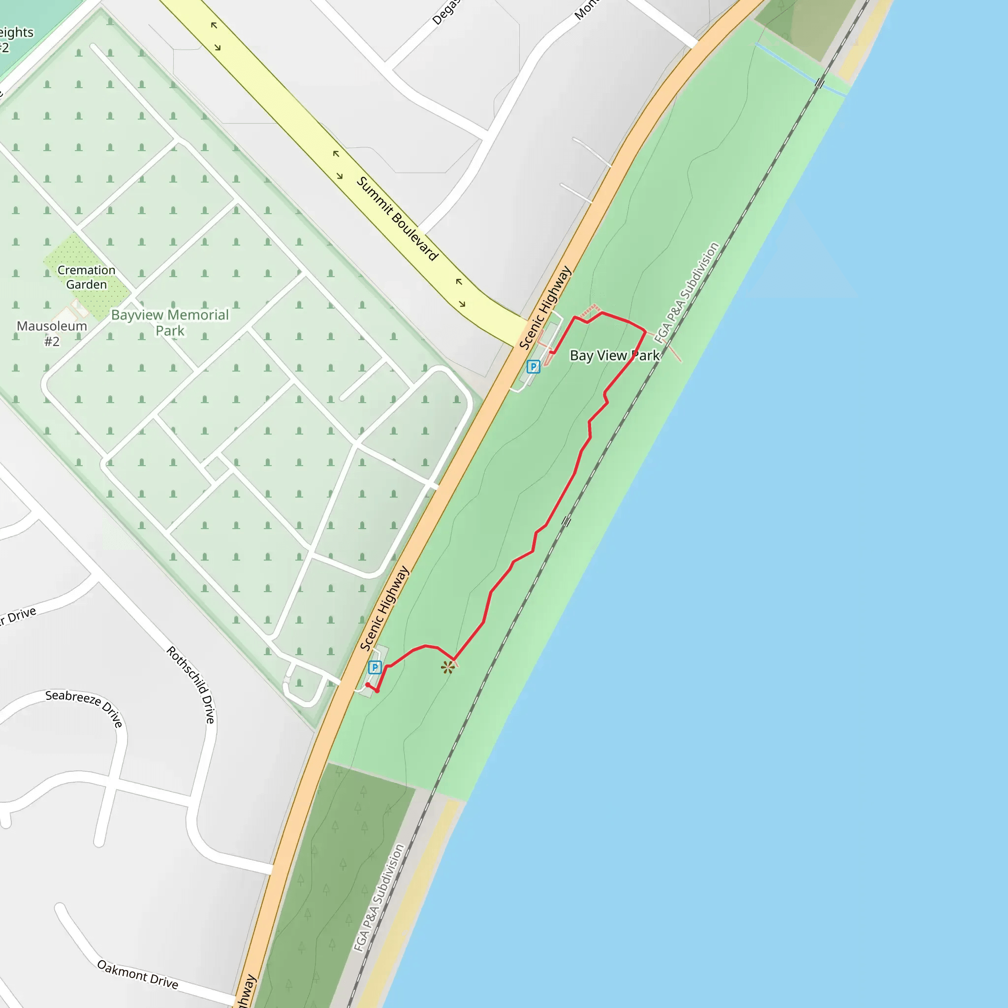 Bayview Park mobile static map