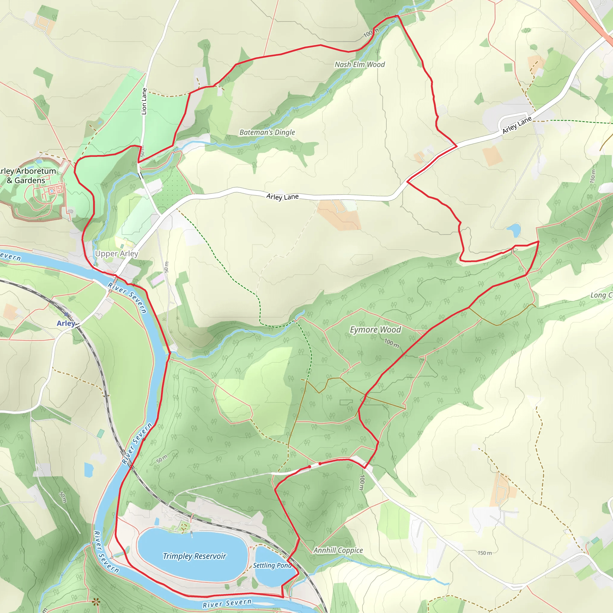 The Severn Valley from Trimpley Reservoir mobile static map