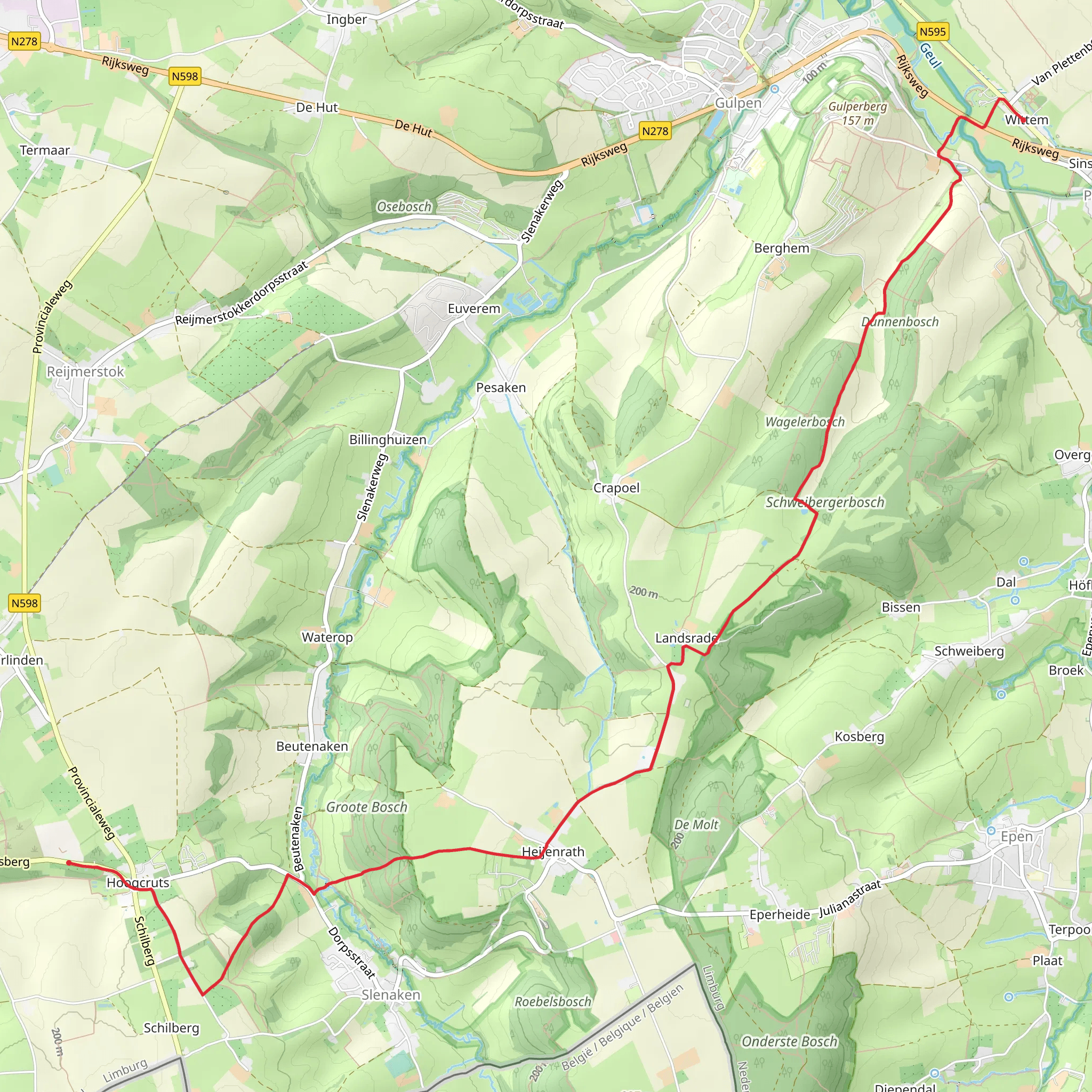 Hoogcruts to Wittem via Gulpen Wittem mobile static map