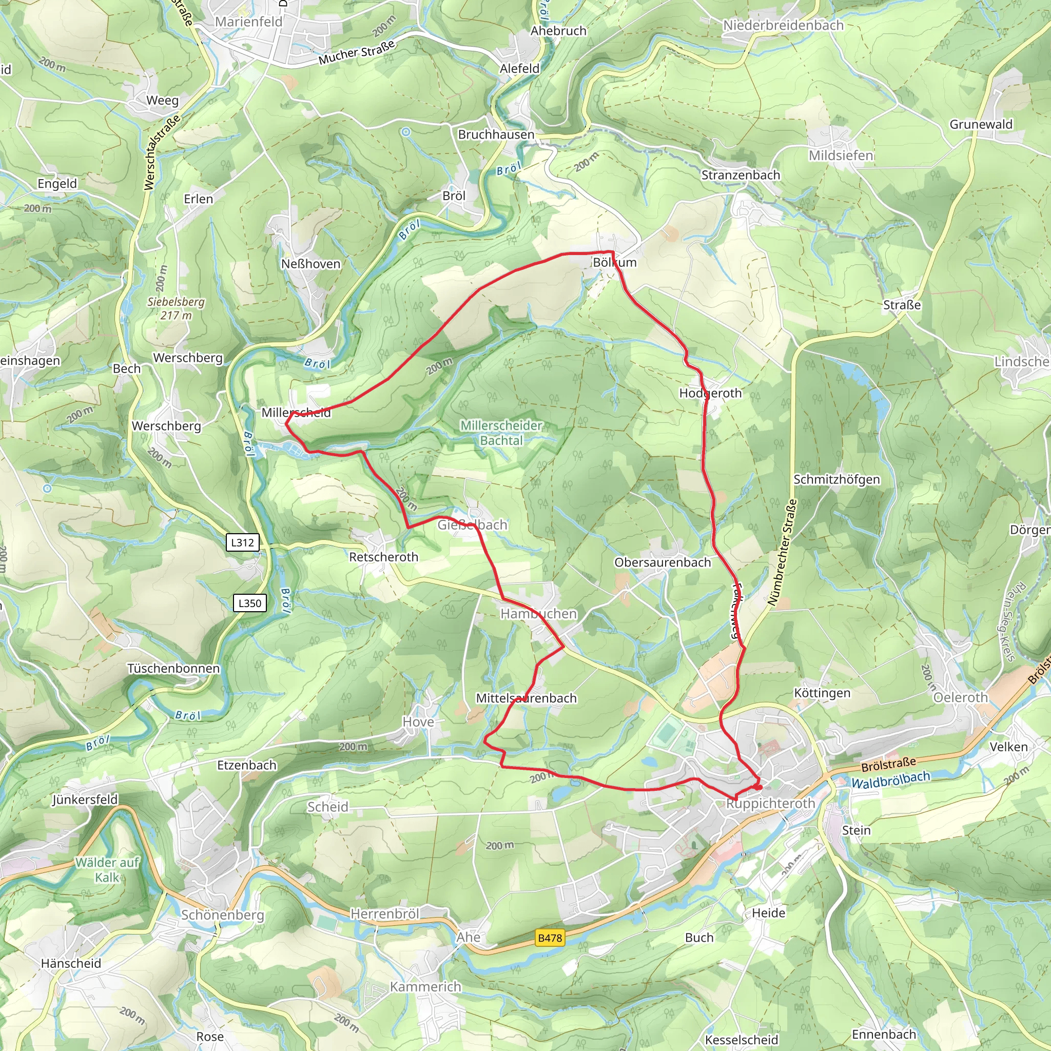 Ruppichteroth Rundweg V mobile static map