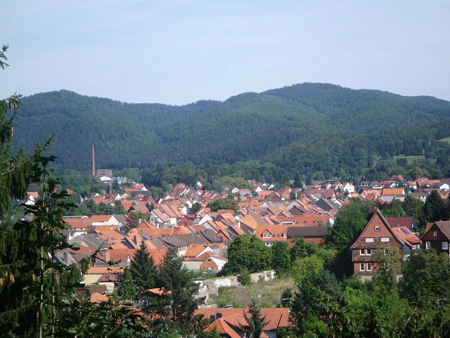 An image depicting the trail Hetzberg and Schwallunger Berg Hill Loop via Hohe Straße and its surrounding area.