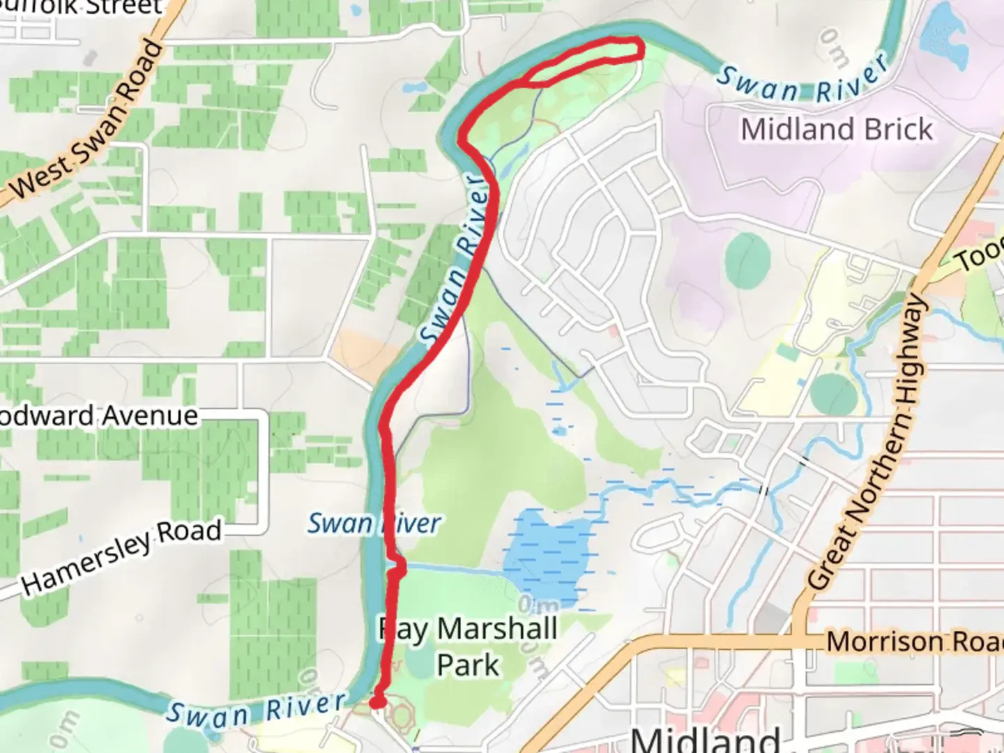 An image depicting the trail John George Trail and its surrounding area.