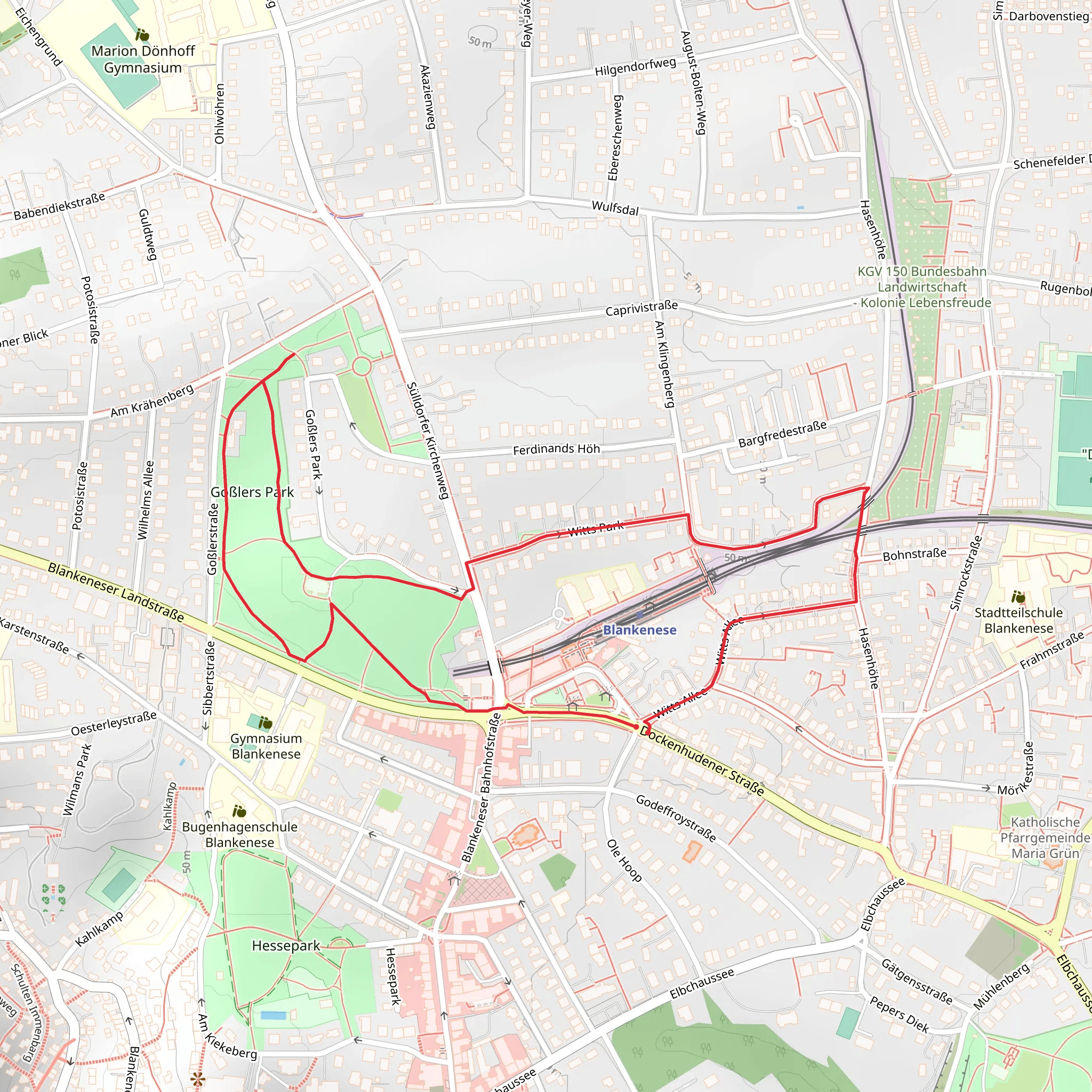 Goßlers Park Loop mobile static map