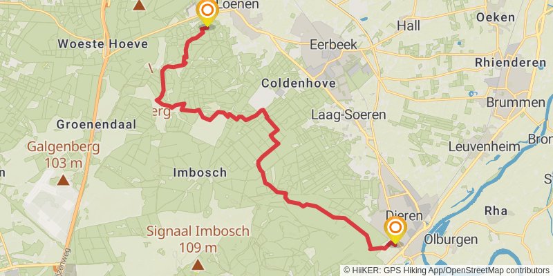Veluwe Zwerfpad stage 10 Map