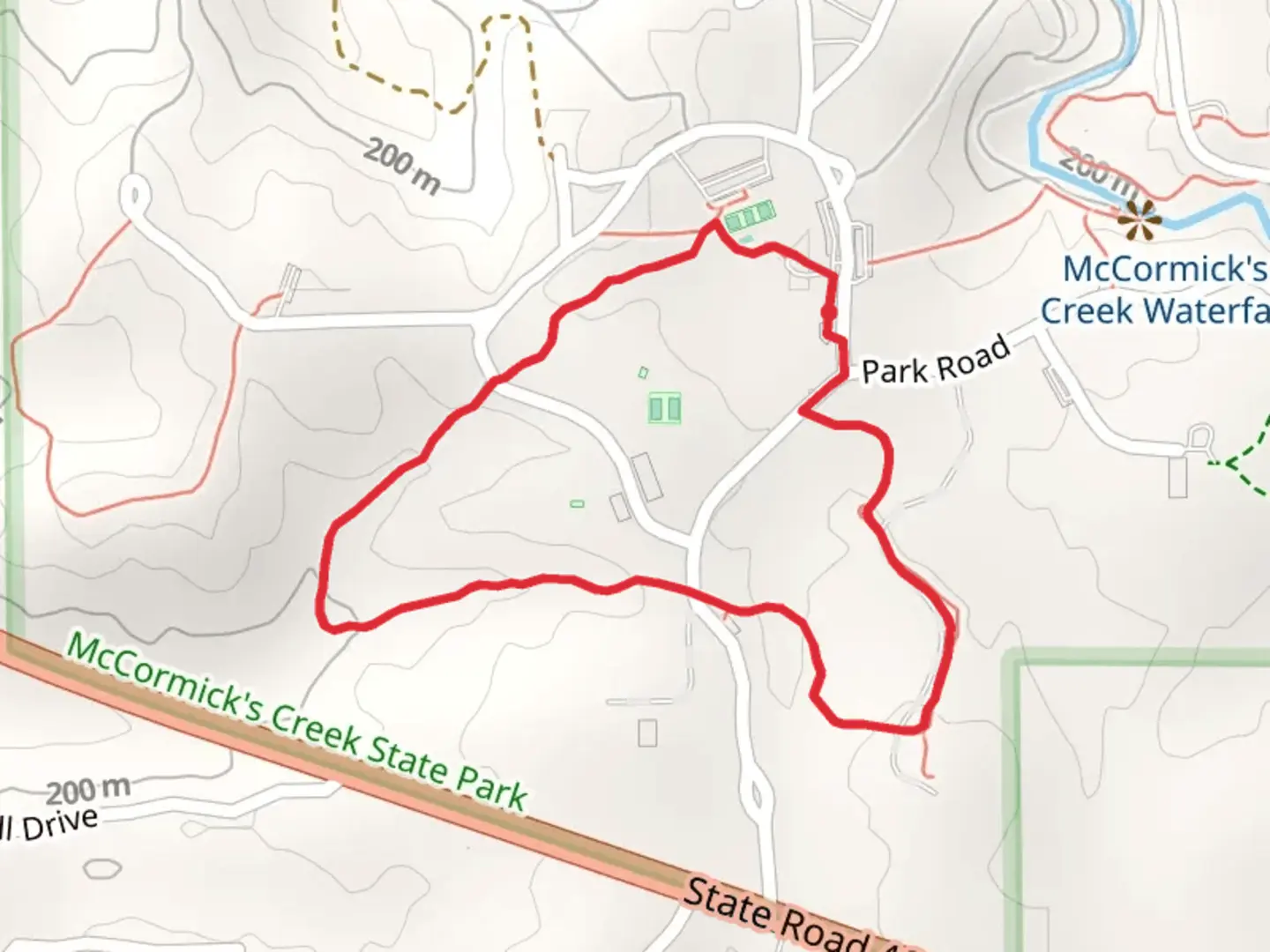 An image depicting the trail Four Loop Trail and its surrounding area.