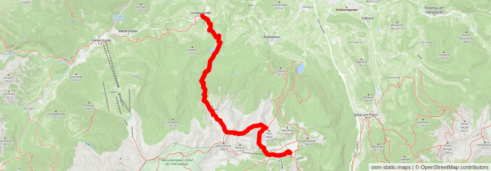 Northern Alpine Trail stage 16 Map