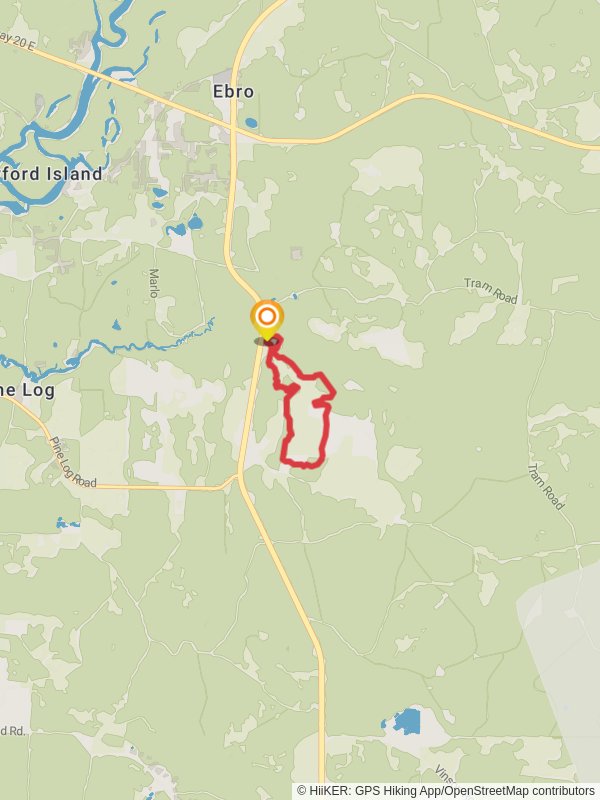 Crooked Creek Loop Trail mobile static map