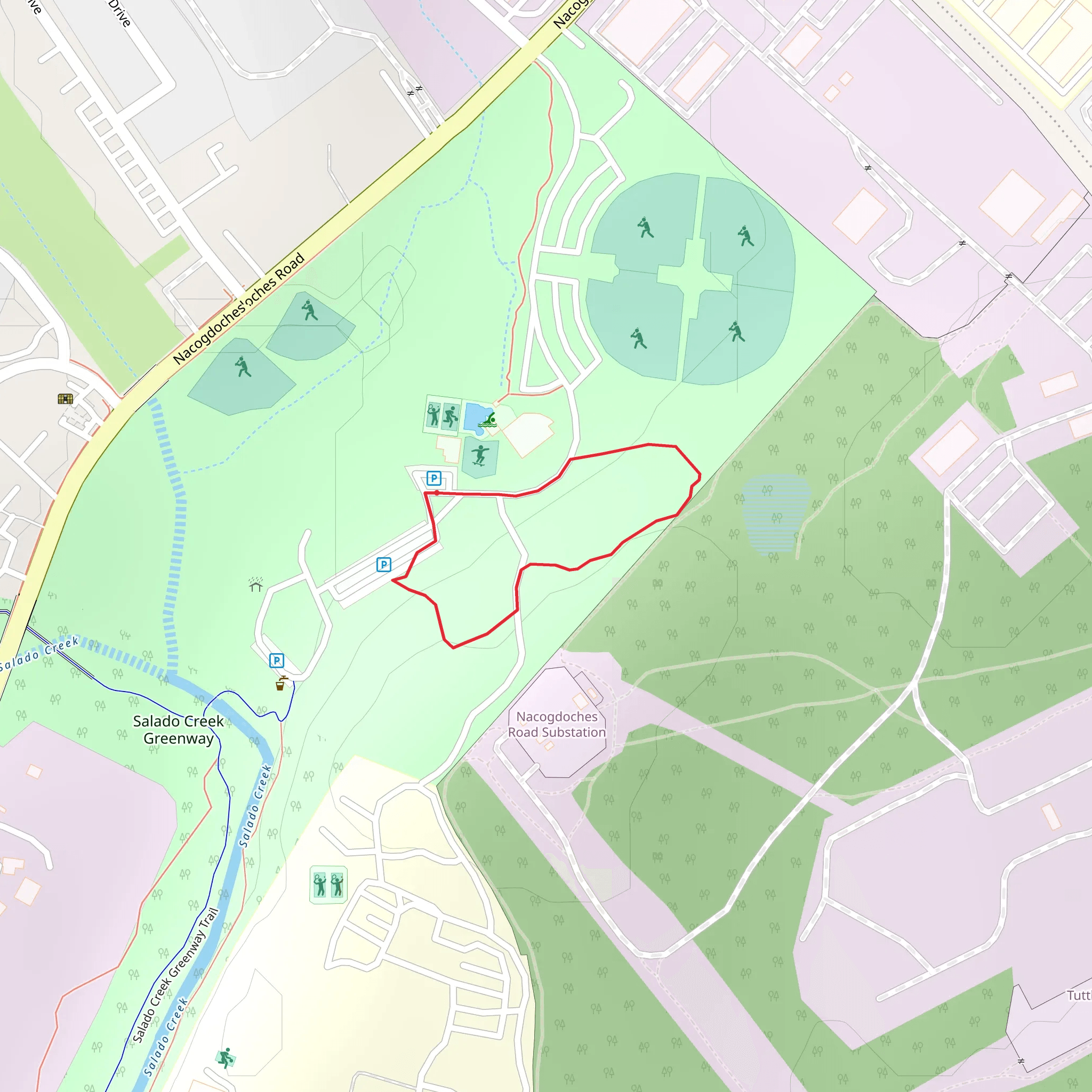 Lady Bird Johnson Park Loop mobile static map