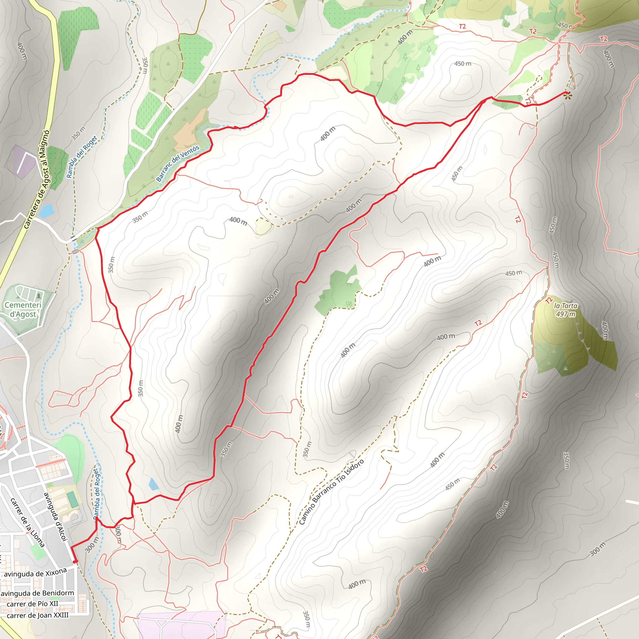 The Berlandí Ravine, August PR CV 189 mobile static map