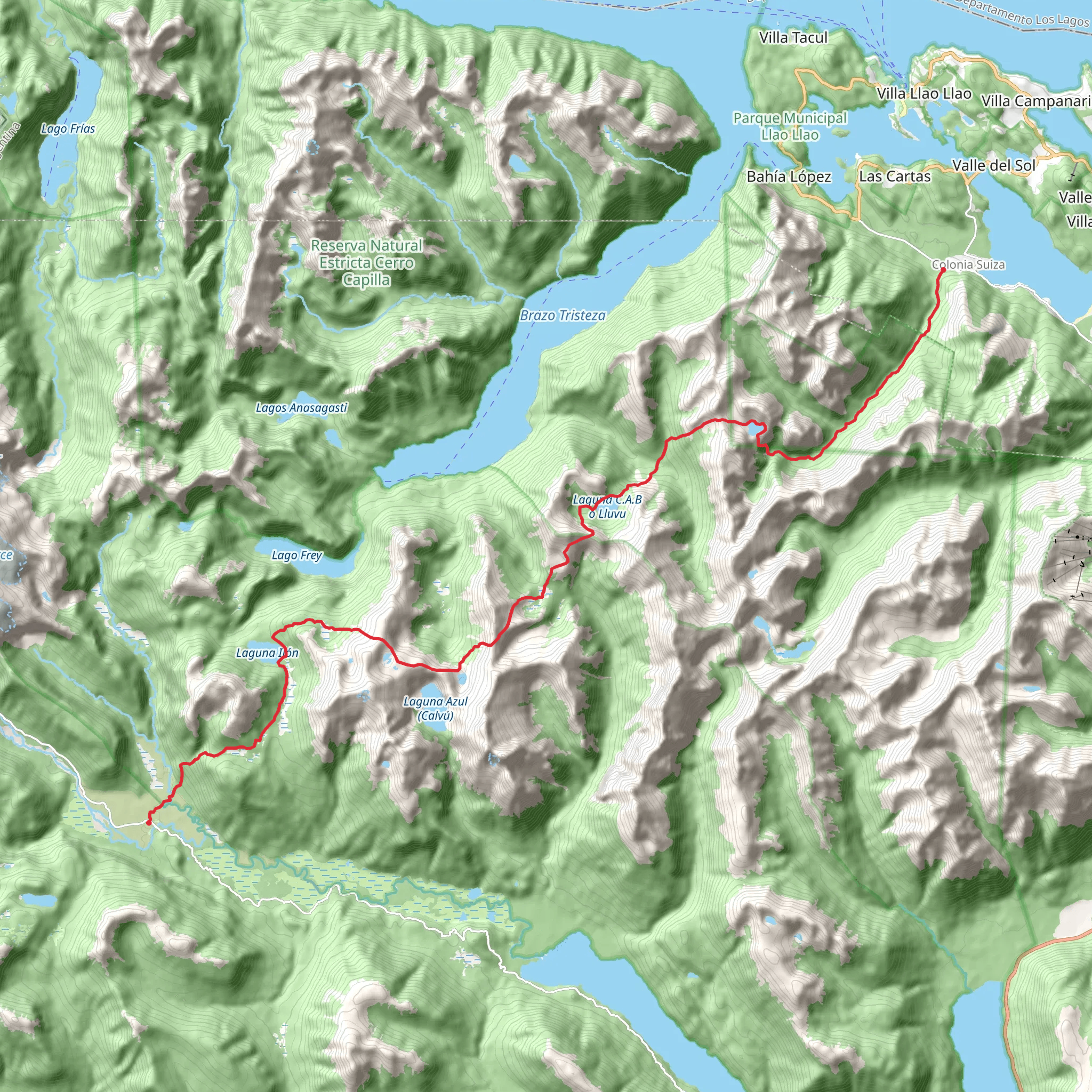 Colonia Suiza - Pampa Linda ….. 4 days mobile static map