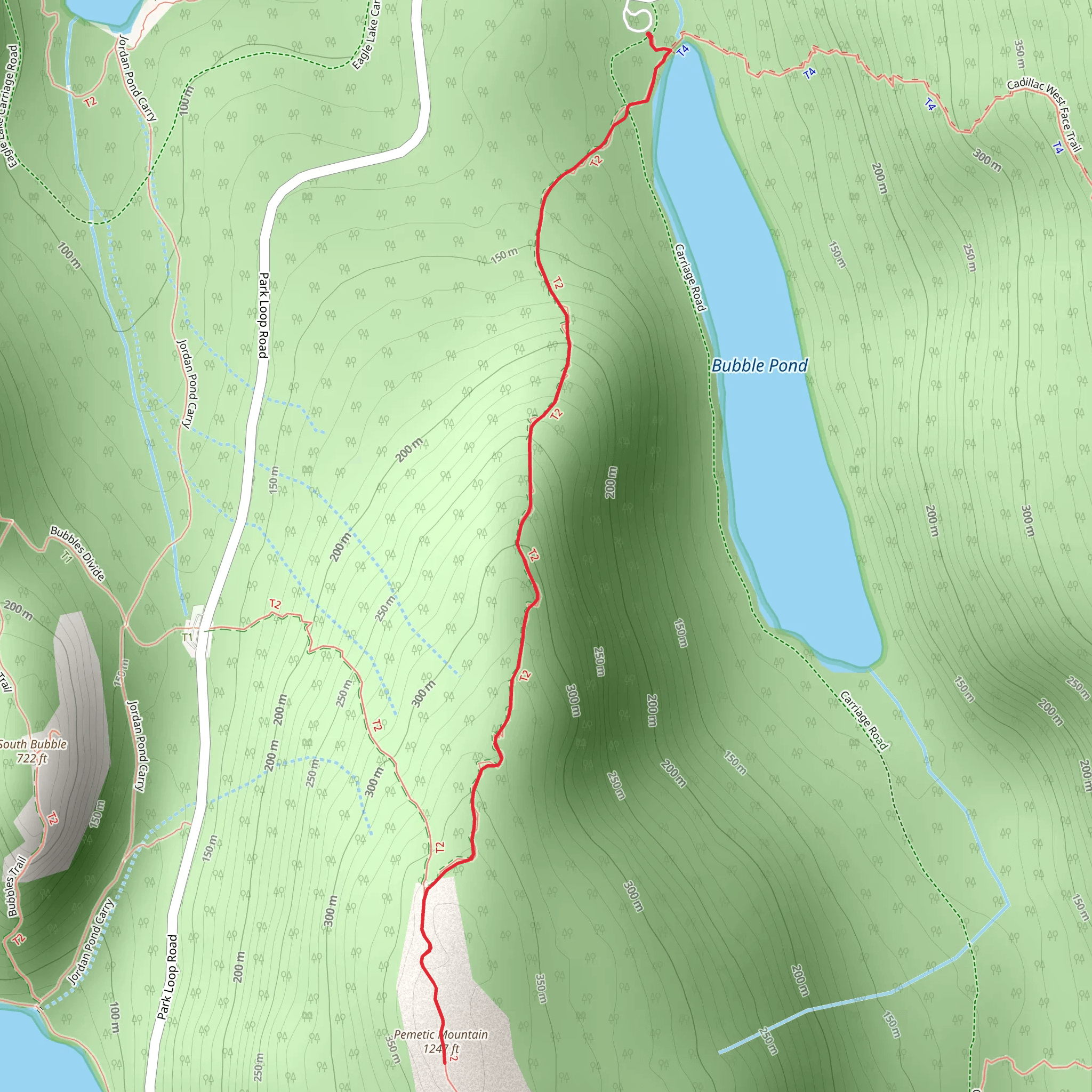 Pemetic North Ridge Trail mobile static map