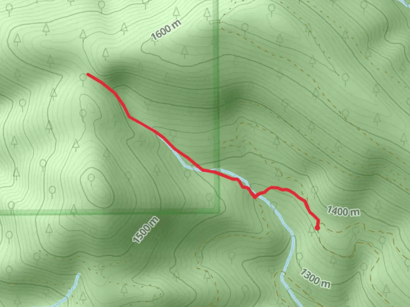 An image depicting the trail Leckrone Creek Trail and its surrounding area.