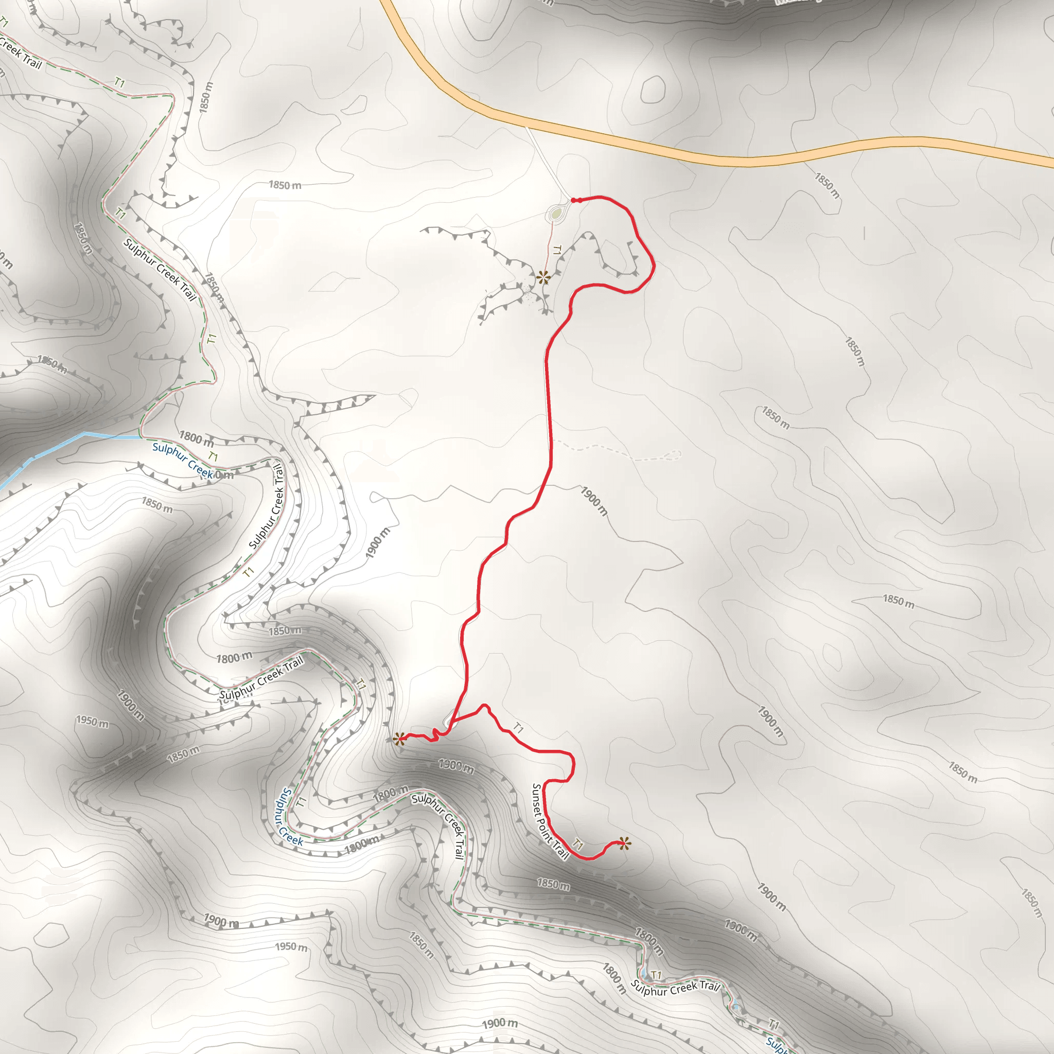 Goosenecks Overlook and Sunset Point Overlook mobile static map