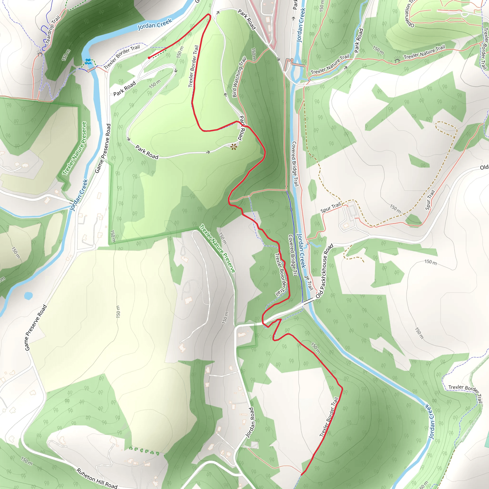 Trexler Border Trail mobile static map