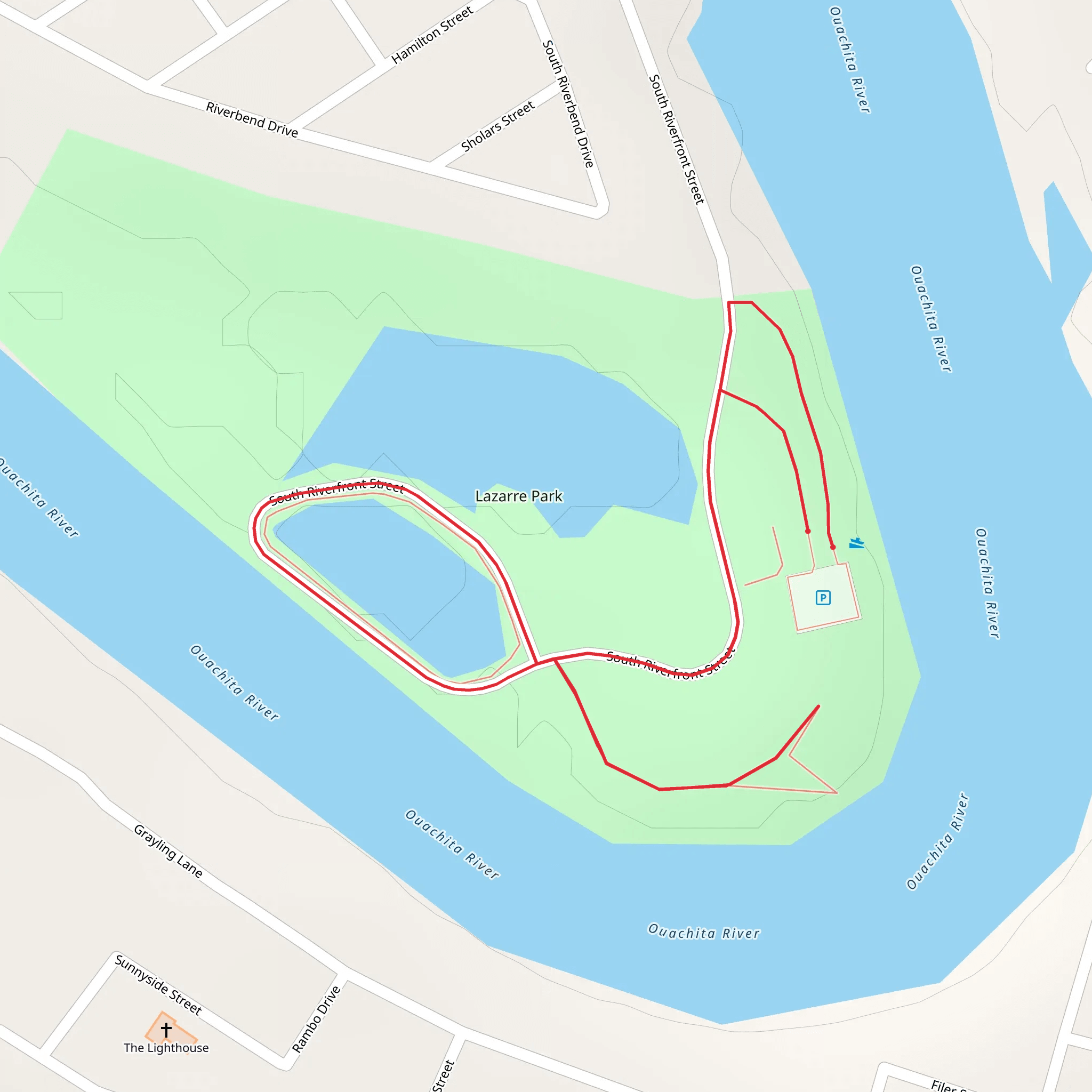 Lazarre Park Loop mobile static map