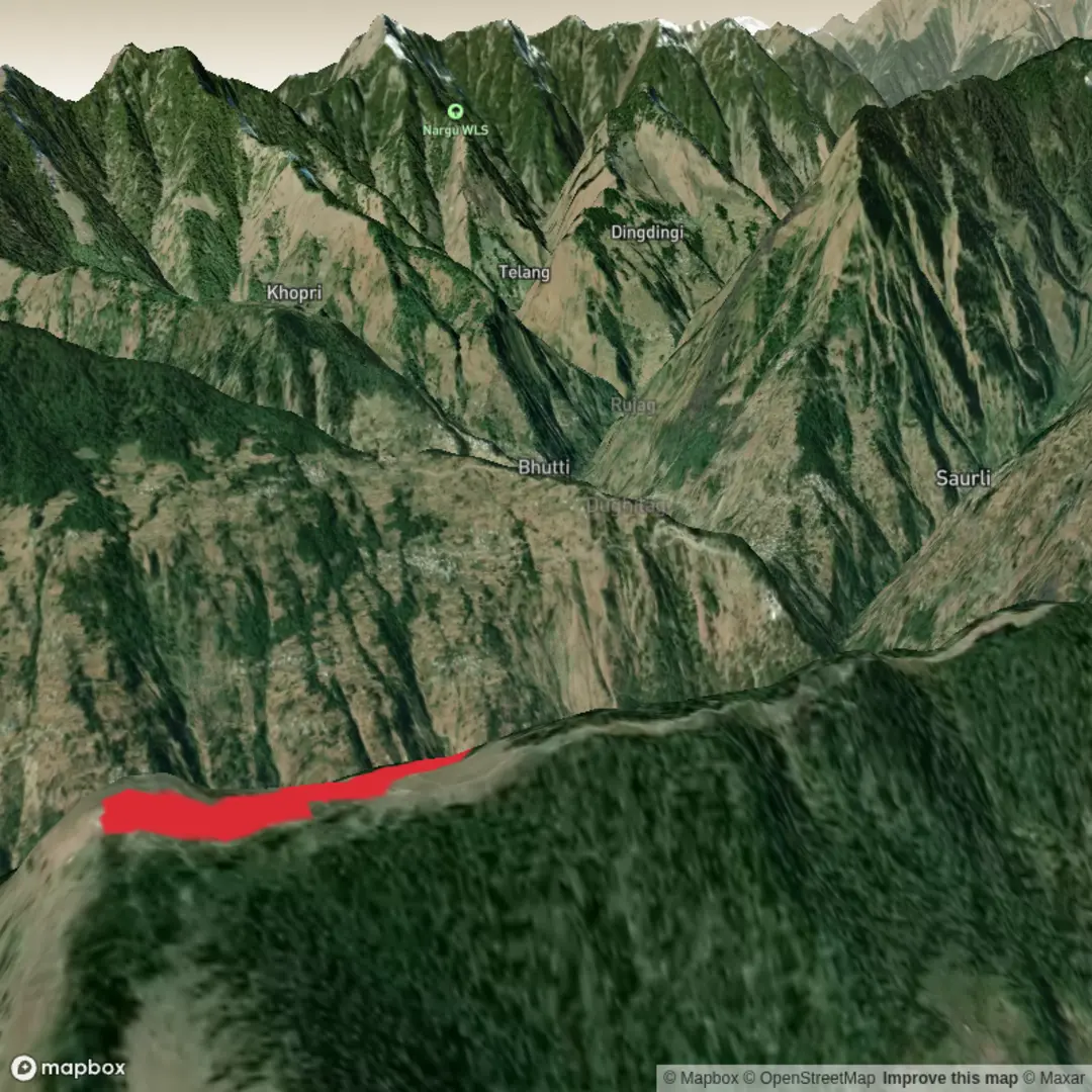 An image depicting the trail Lower Kullu Valley Viewpoint and Bijli Majadev Temple Trek and its surrounding area.