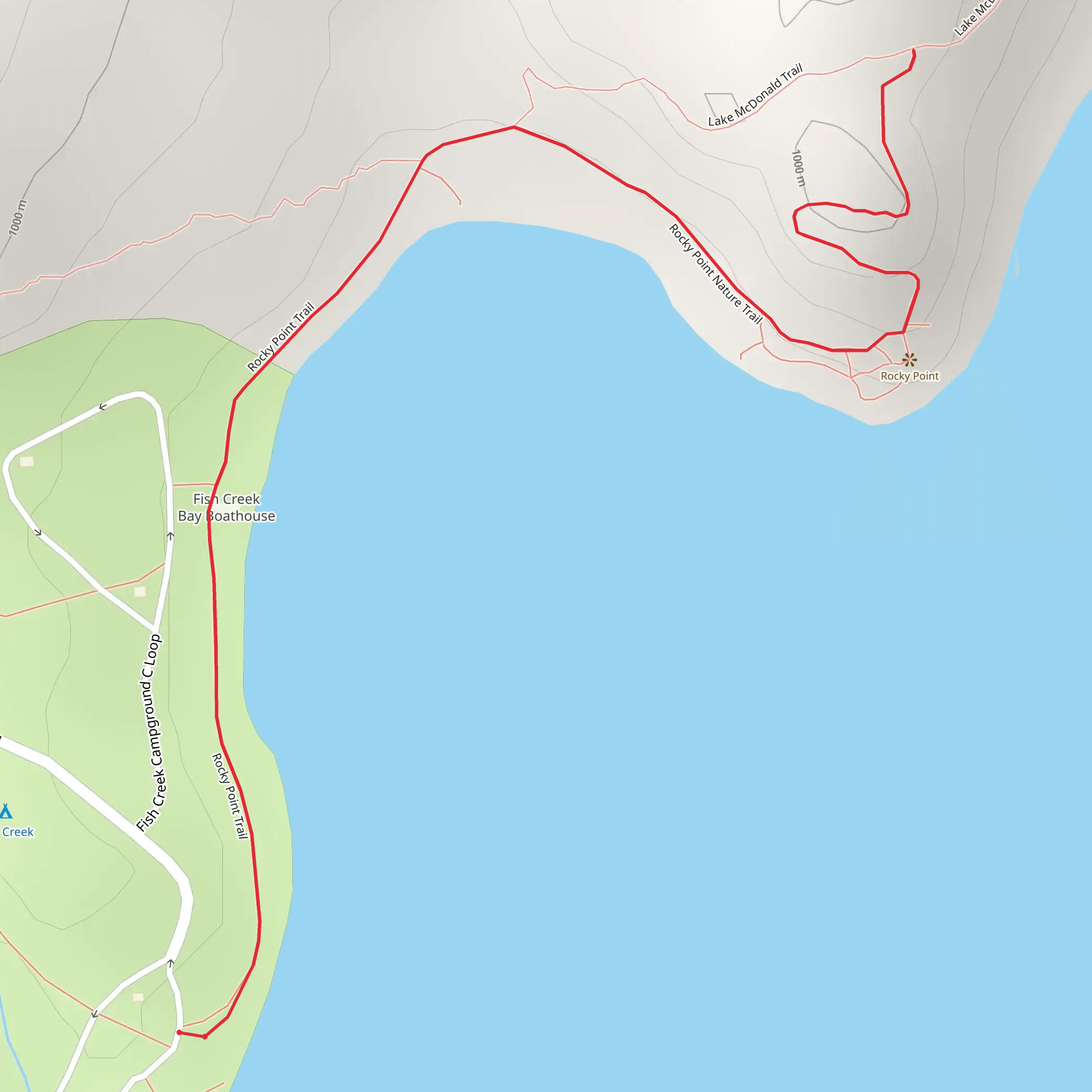 Rocky Point Trail mobile static map