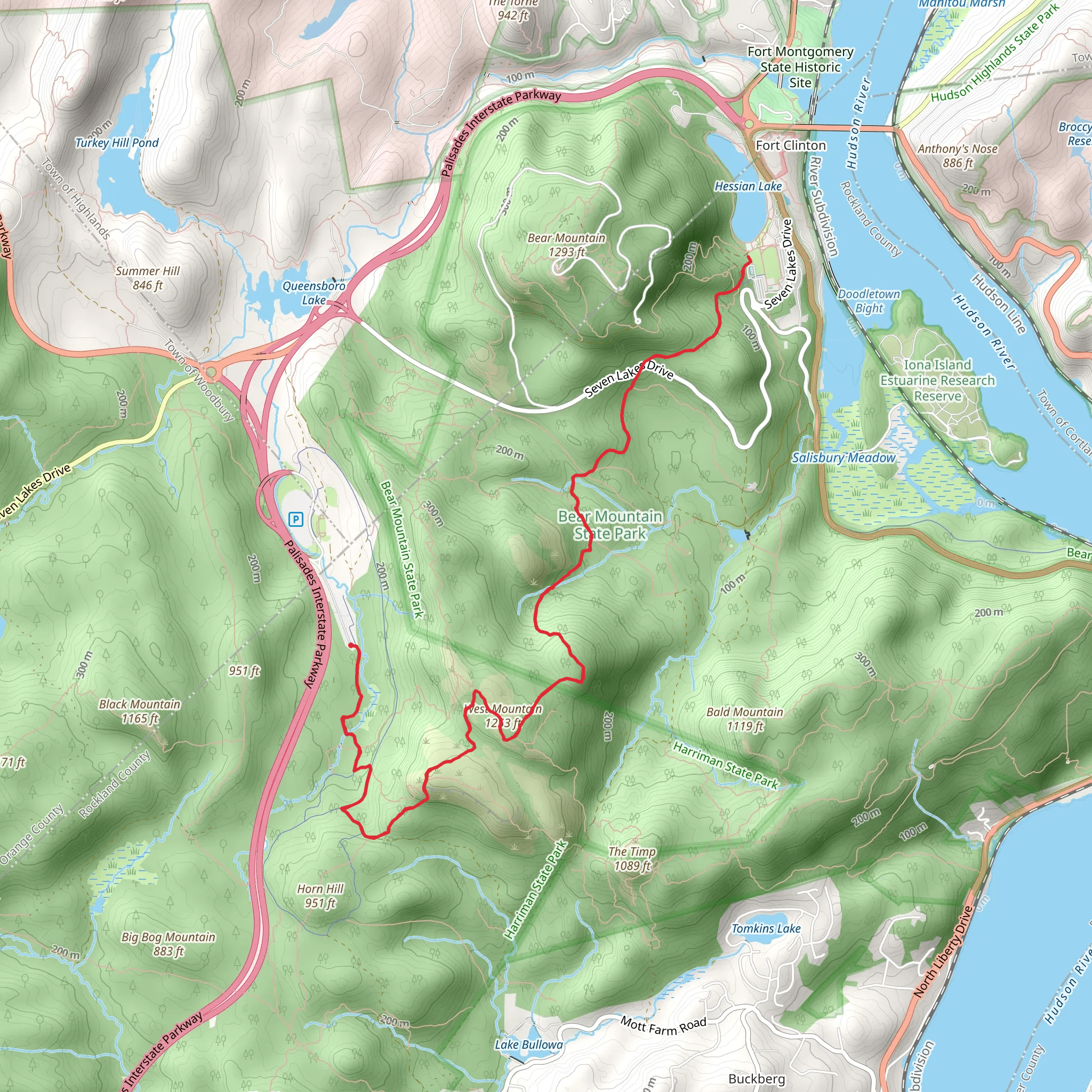 West Mountain and Hessian Lake mobile static map