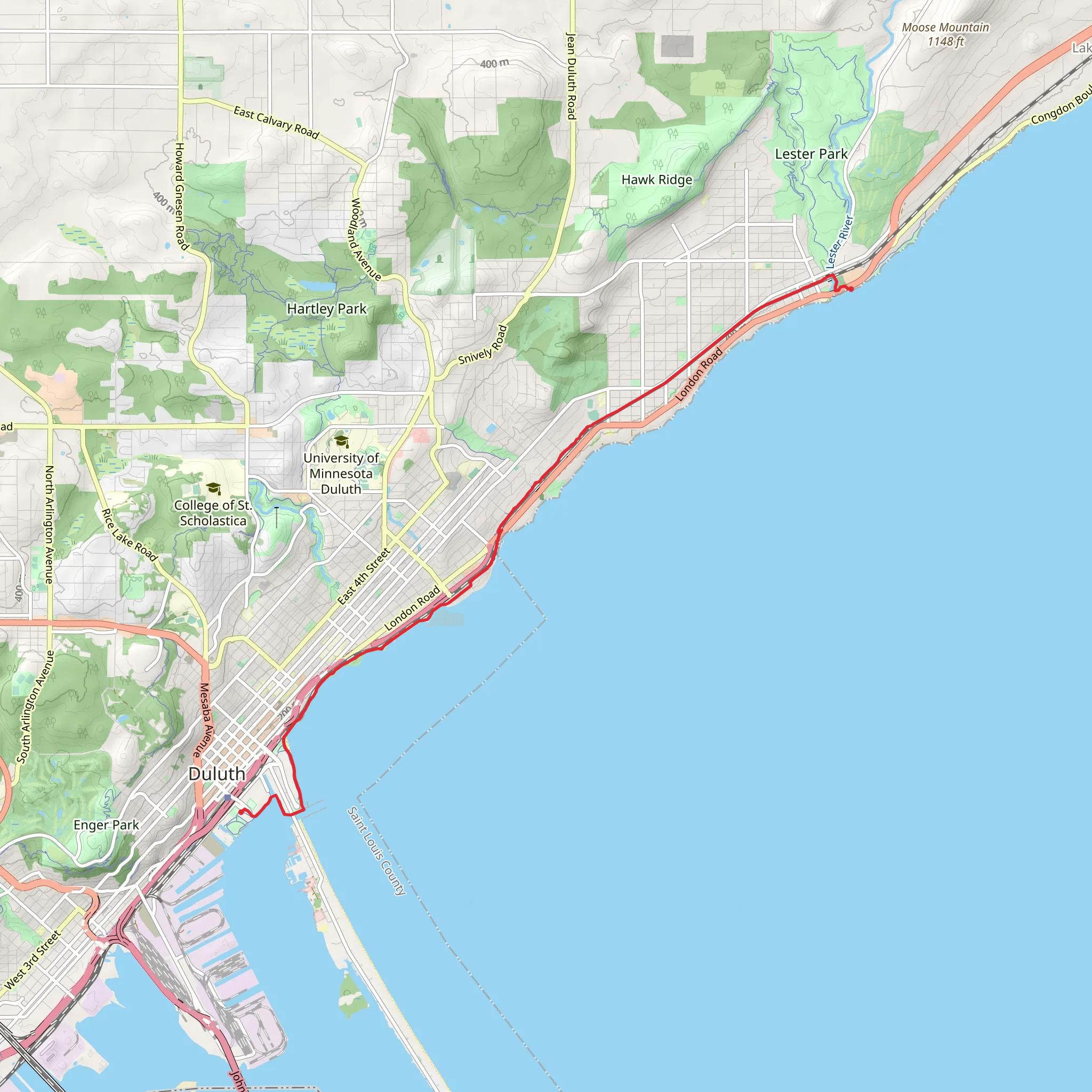 The Lakewalk mobile static map