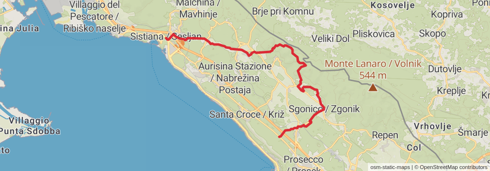 Alpe Adria Walk stage 39 Map