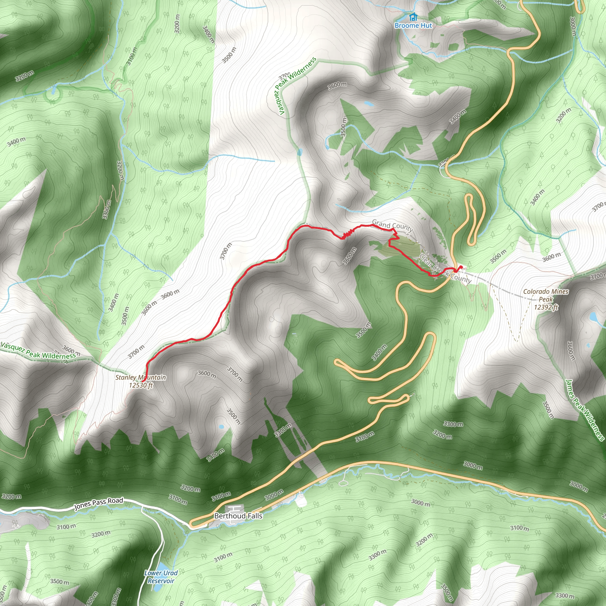 Stanley Mountain mobile static map