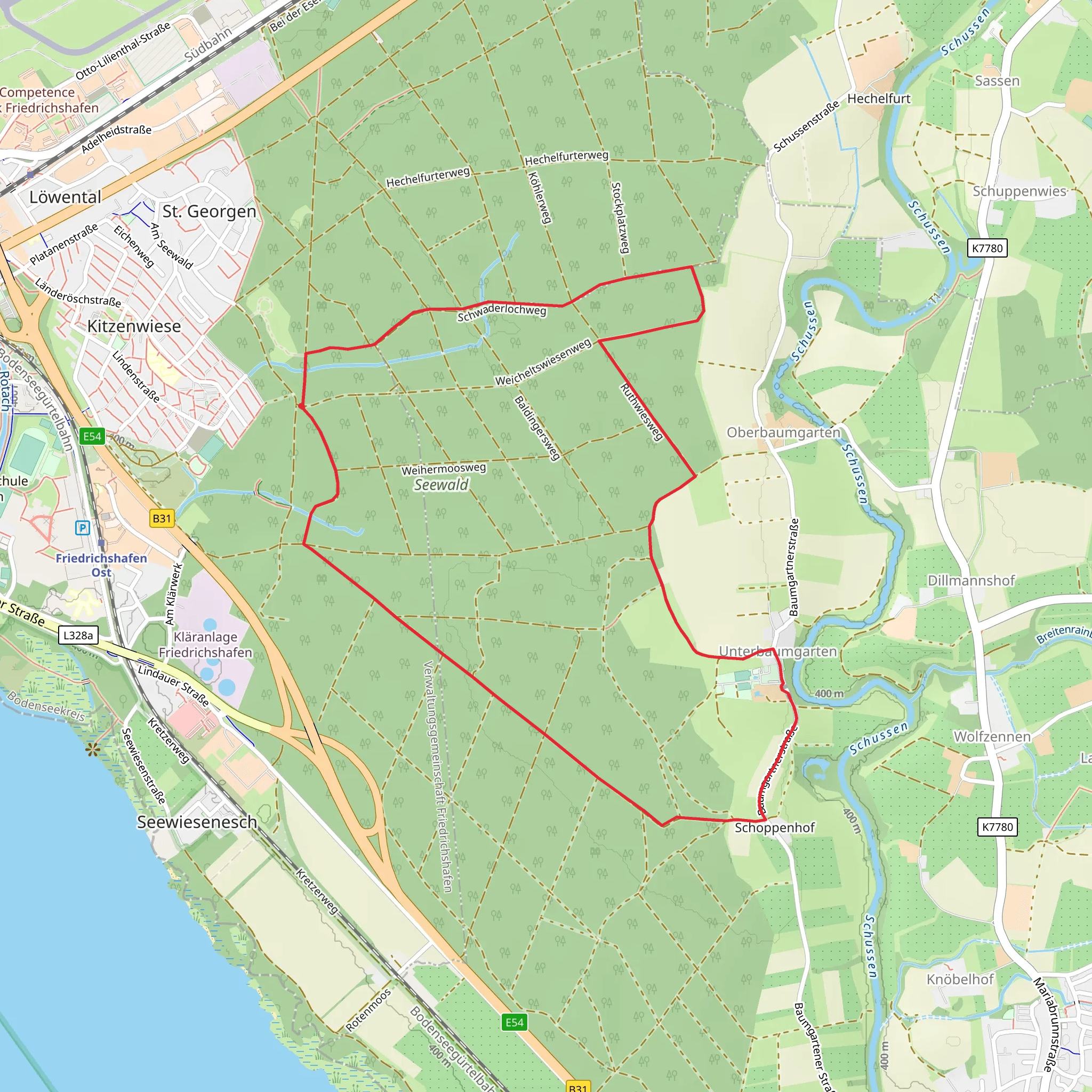 Seewald Loop mobile static map