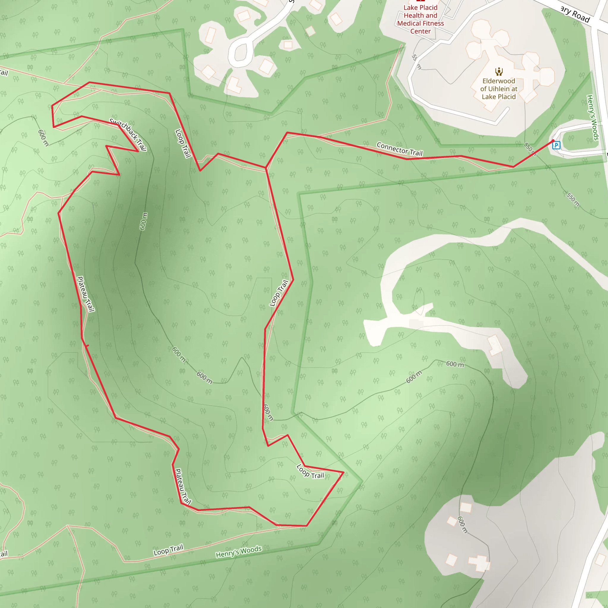 Plateau Trail Loop mobile static map