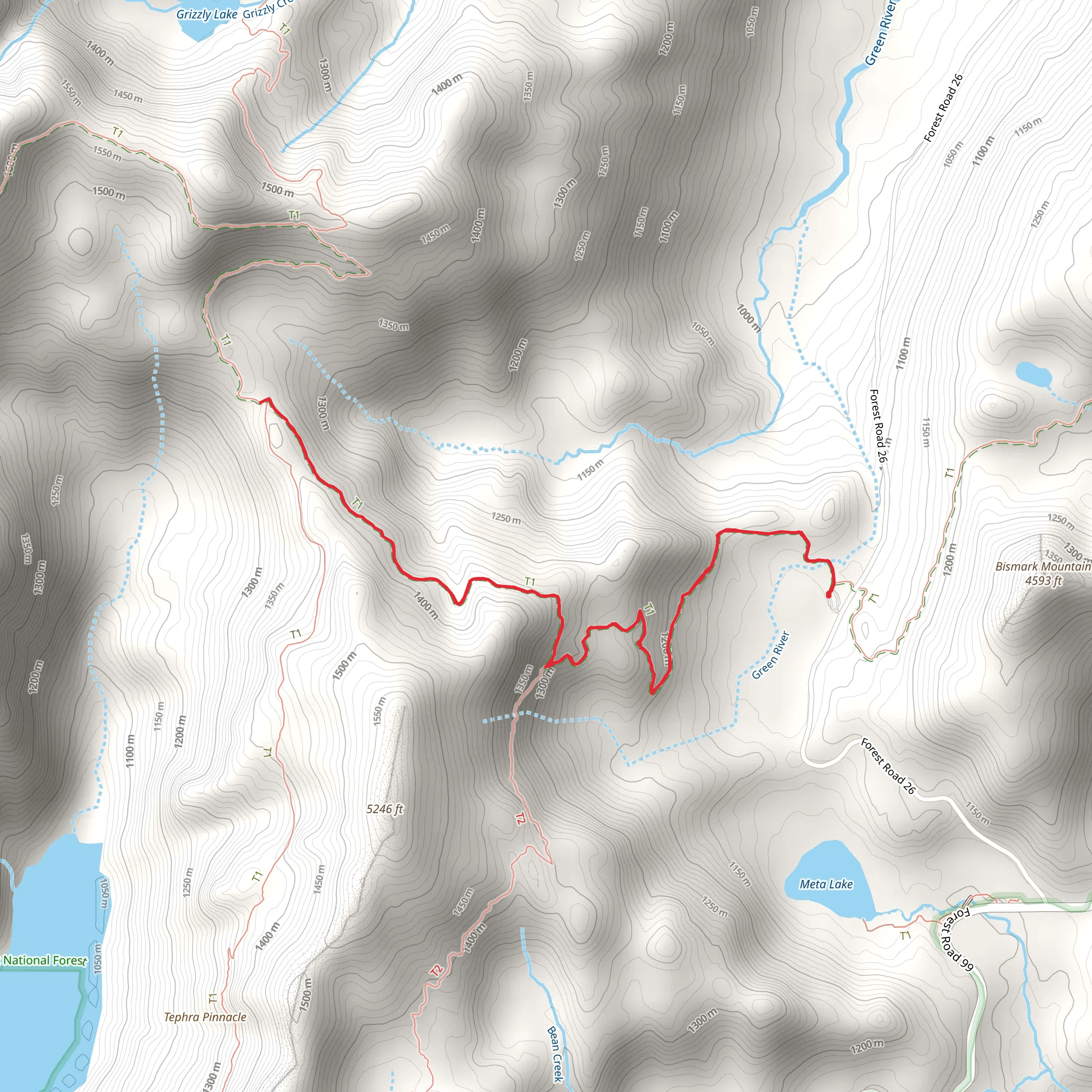 Norway Pass via Boundary Trail mobile static map