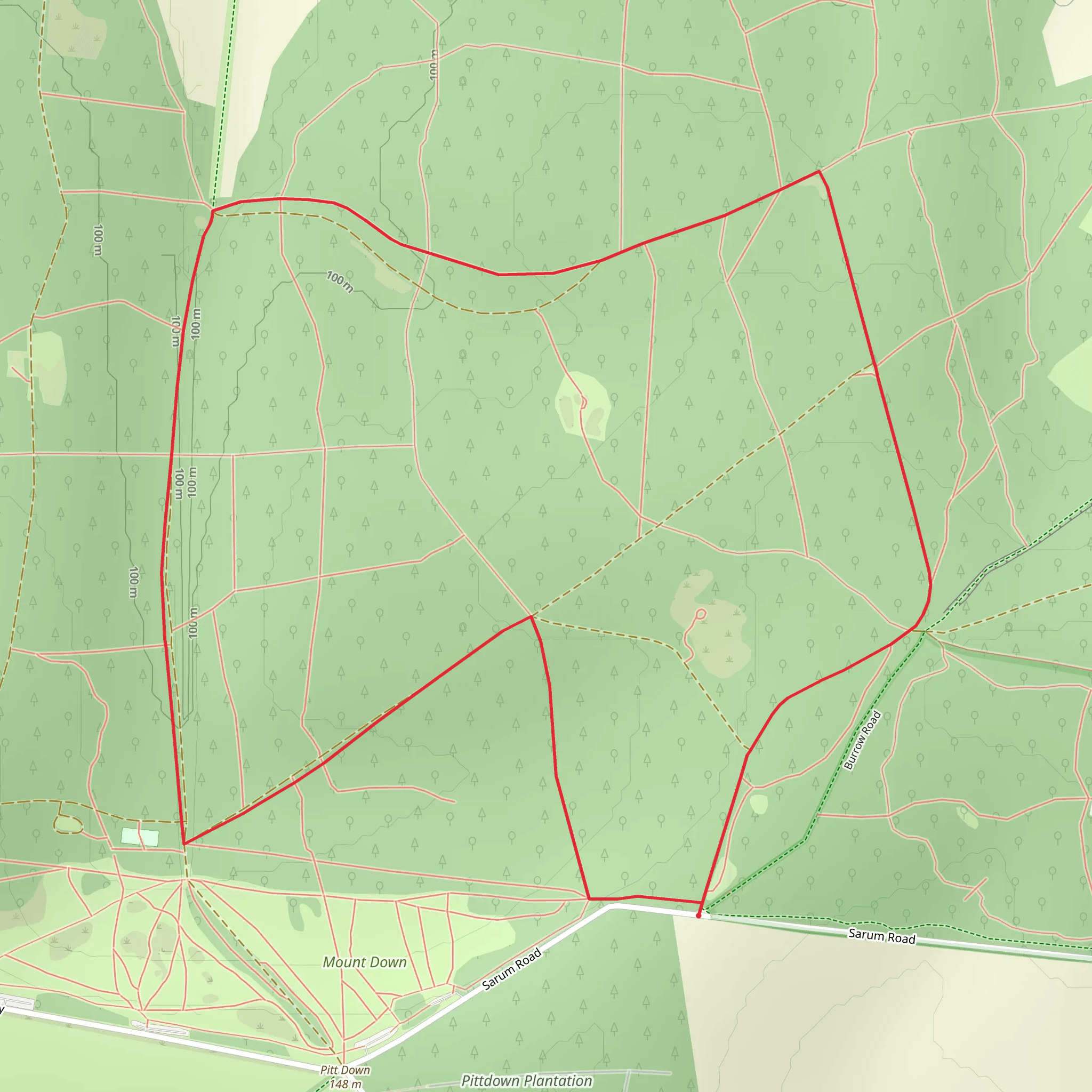 Ashmore Hill Copse Loop mobile static map