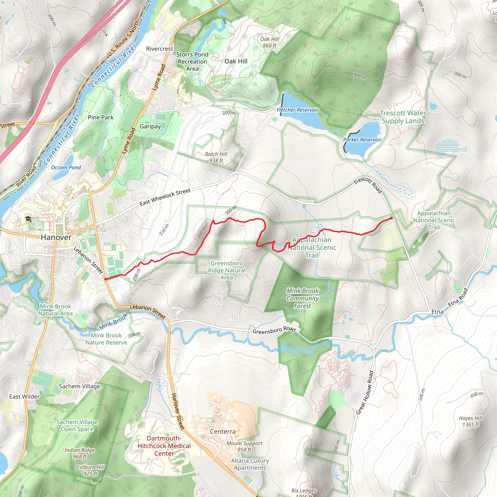 Velvet Rocks Trail mobile static map