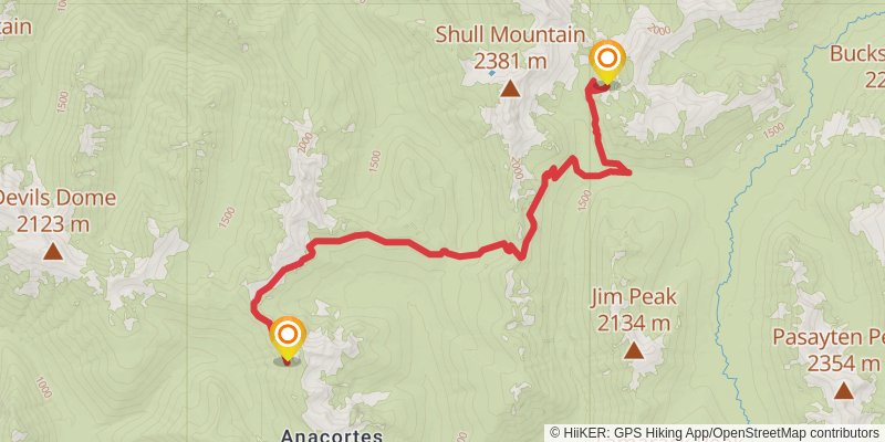 Western Pasayten - Ross Lake Loop stage 3 Map