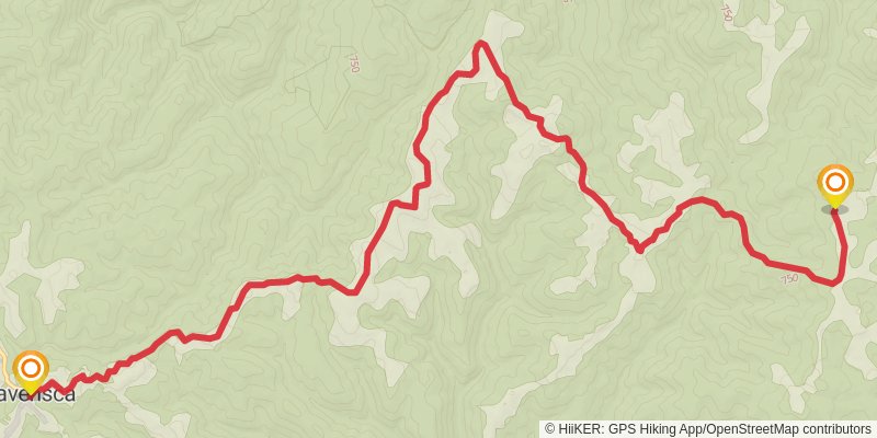 Trans Carpathian Hike stage 125 Map